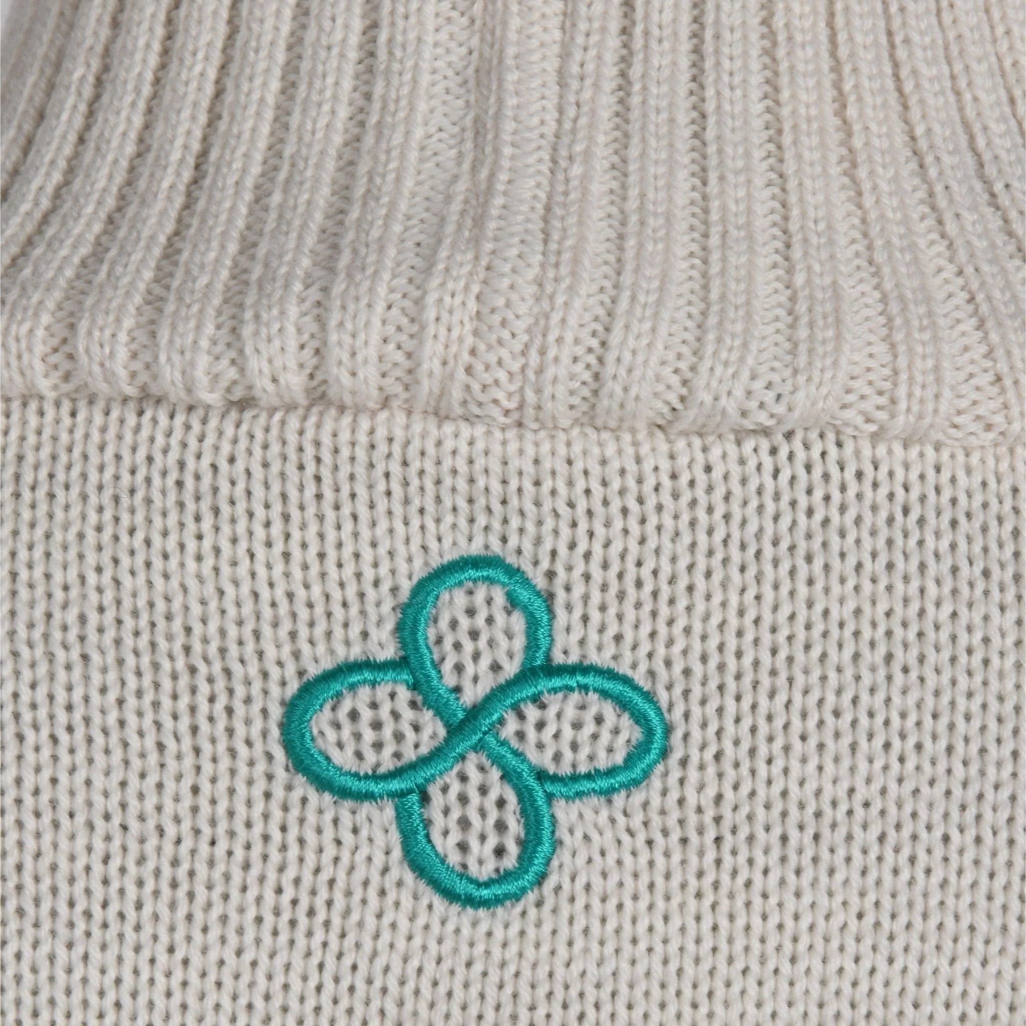 Ivory Merino Wool Turtleneck Sweater with Flared Sleeves - Image 5