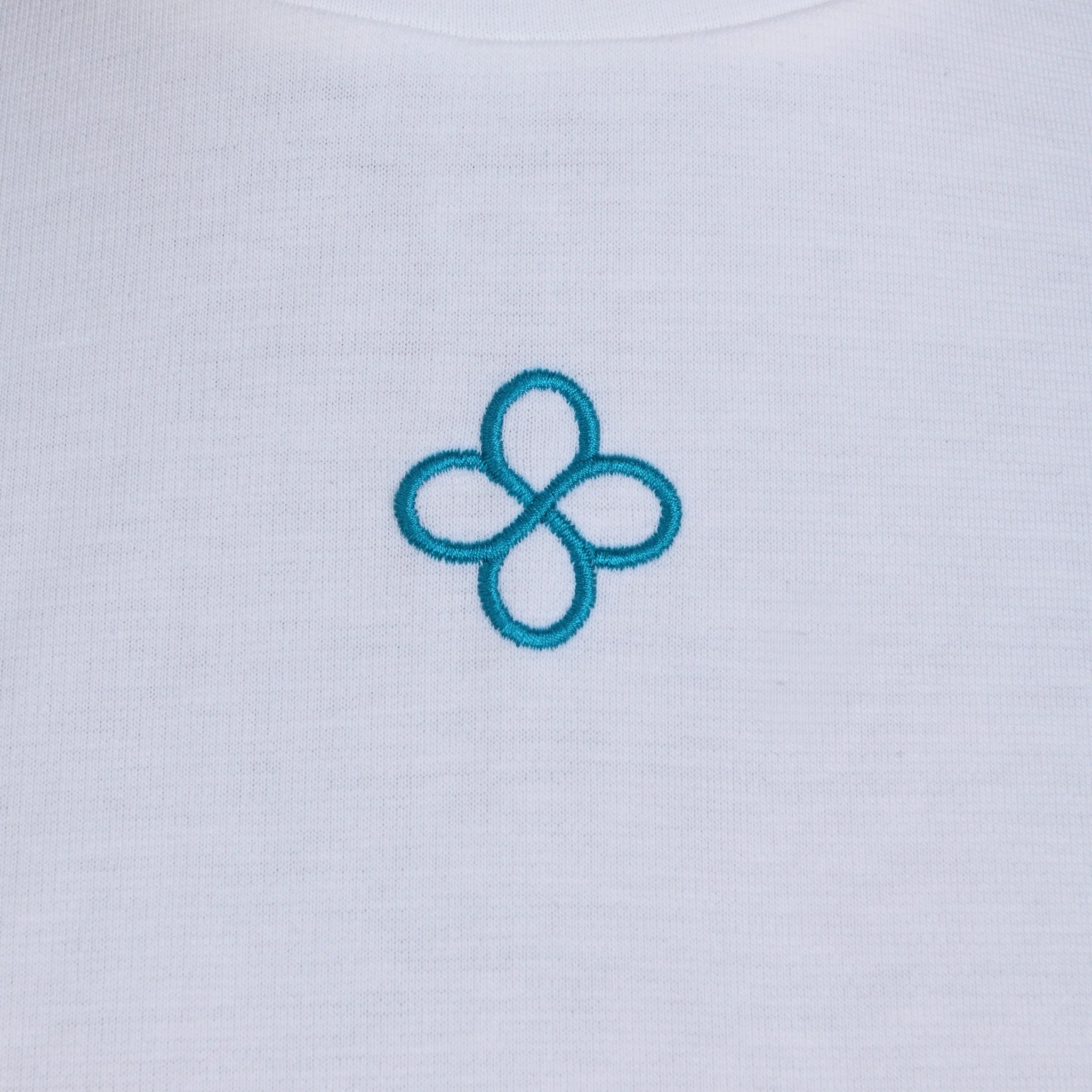 White Organic Cotton High Neck Top - Image 5