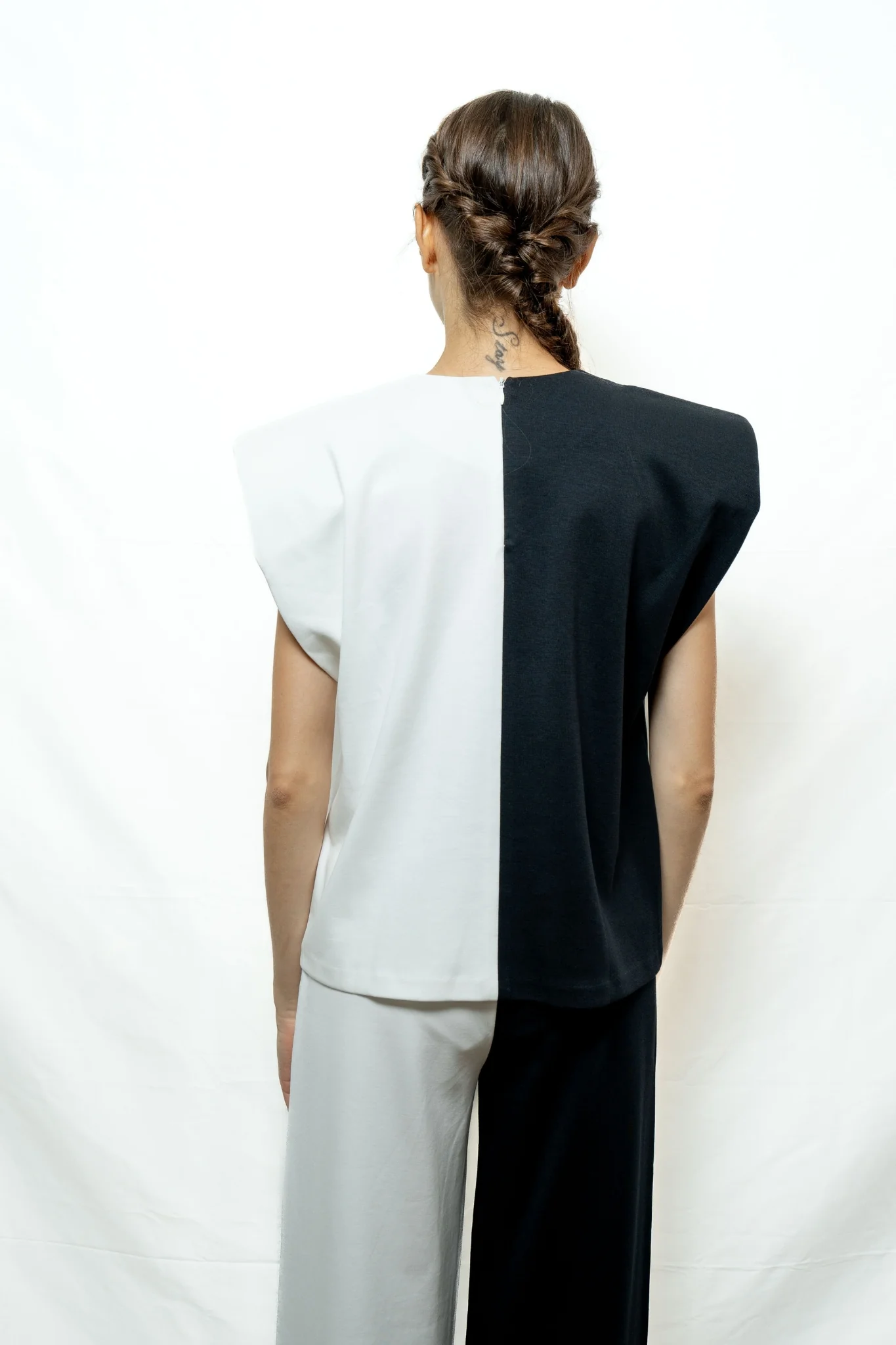 Yin & Yang Two-Tone Sleeveless Top - Image 4