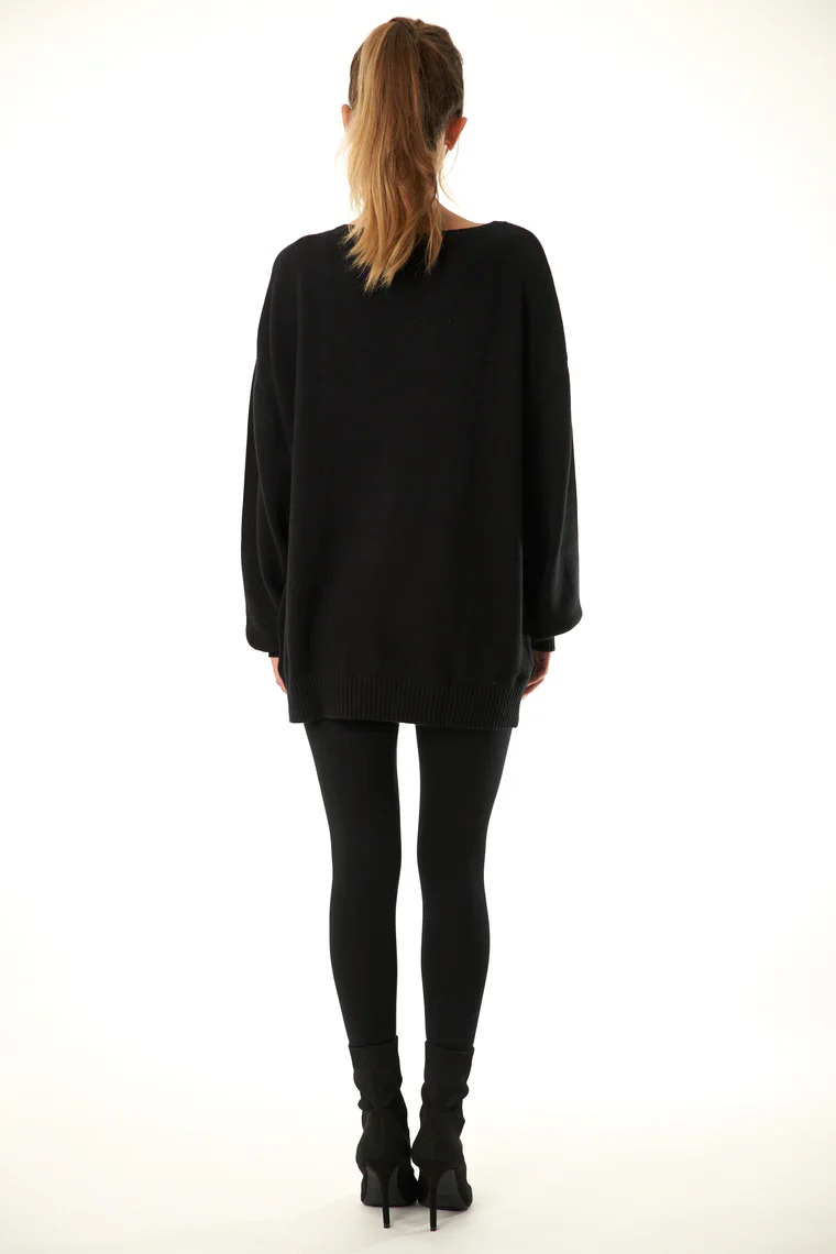 Canna Cotton Cashmere Sweater | Black - Image 4
