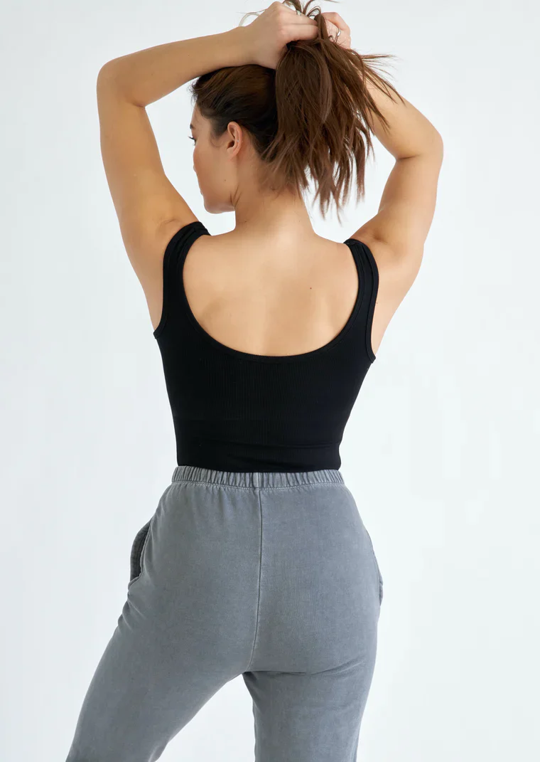 Clear Essential Tank | Black - Image 6