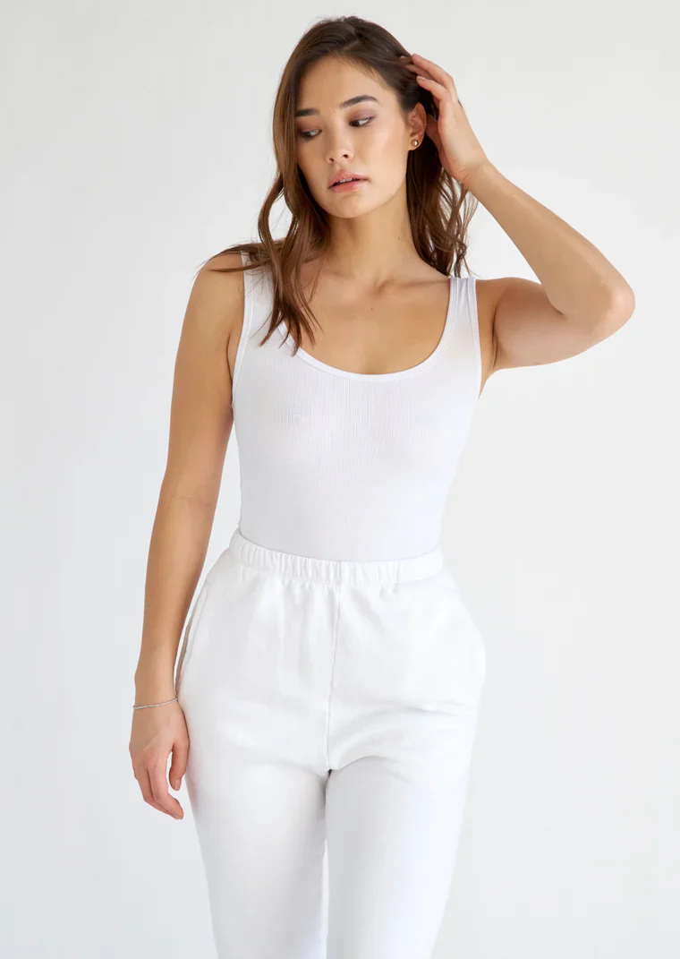 Clear Essential Tank | White - Image 2