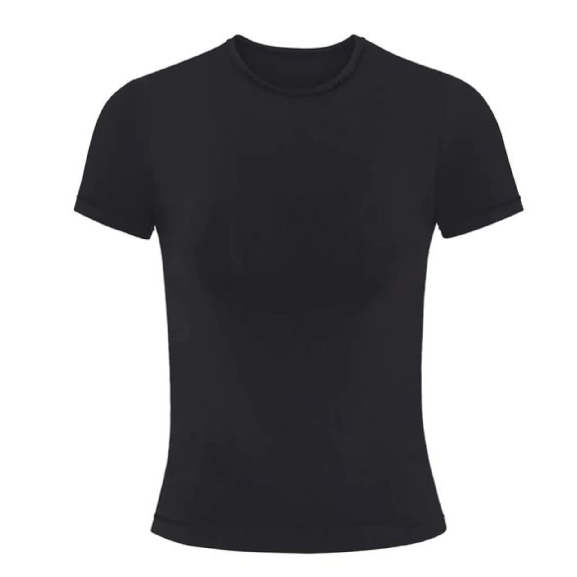 Croft Raw Edge Tee | Black