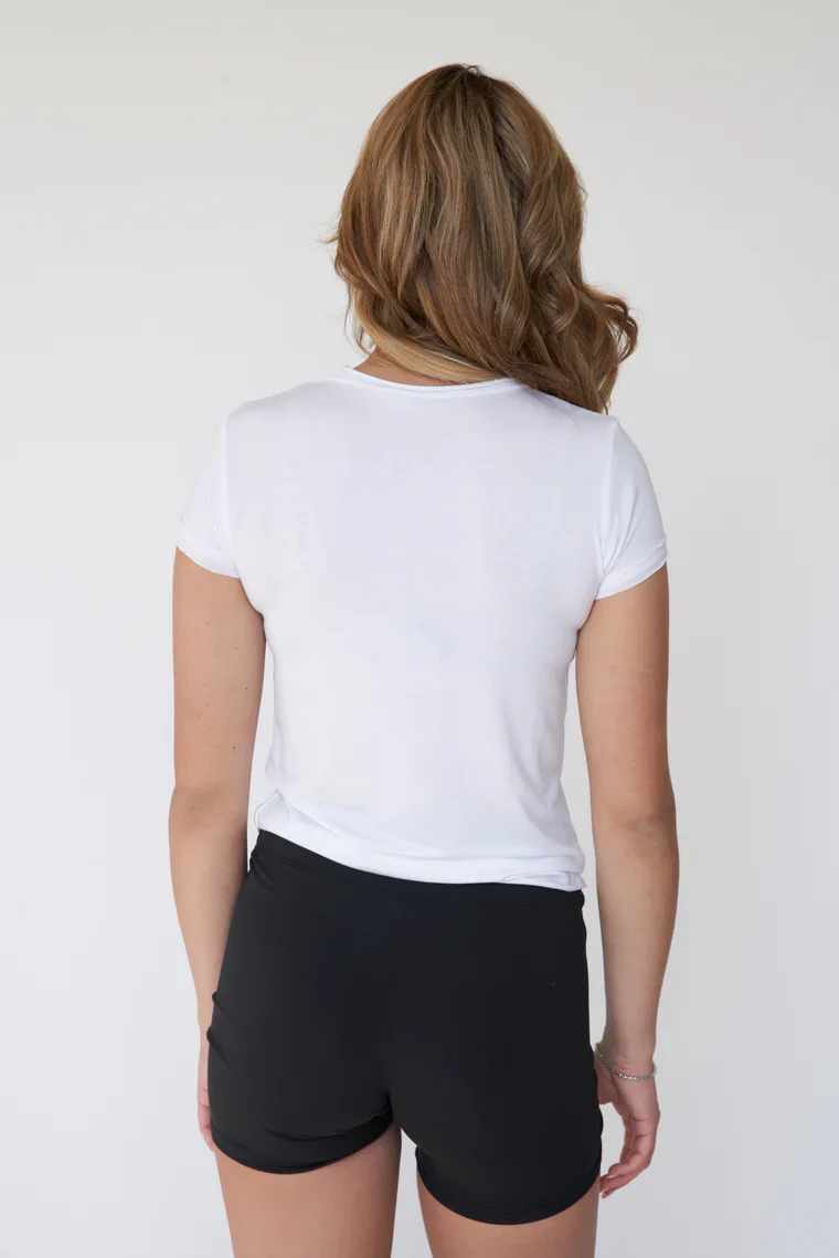 Croft Raw Edge Tee | White - Image 5