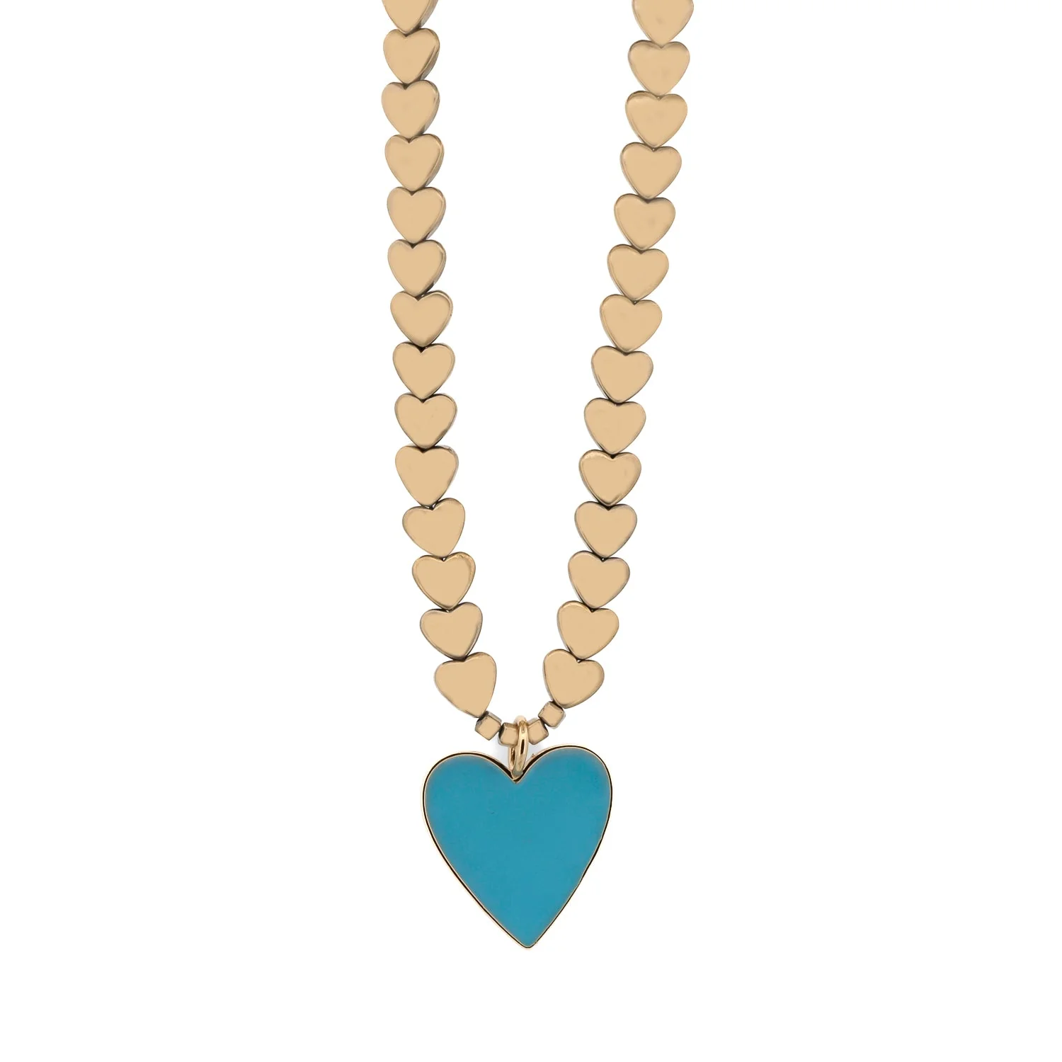 Calmness Blue Heart Necklace