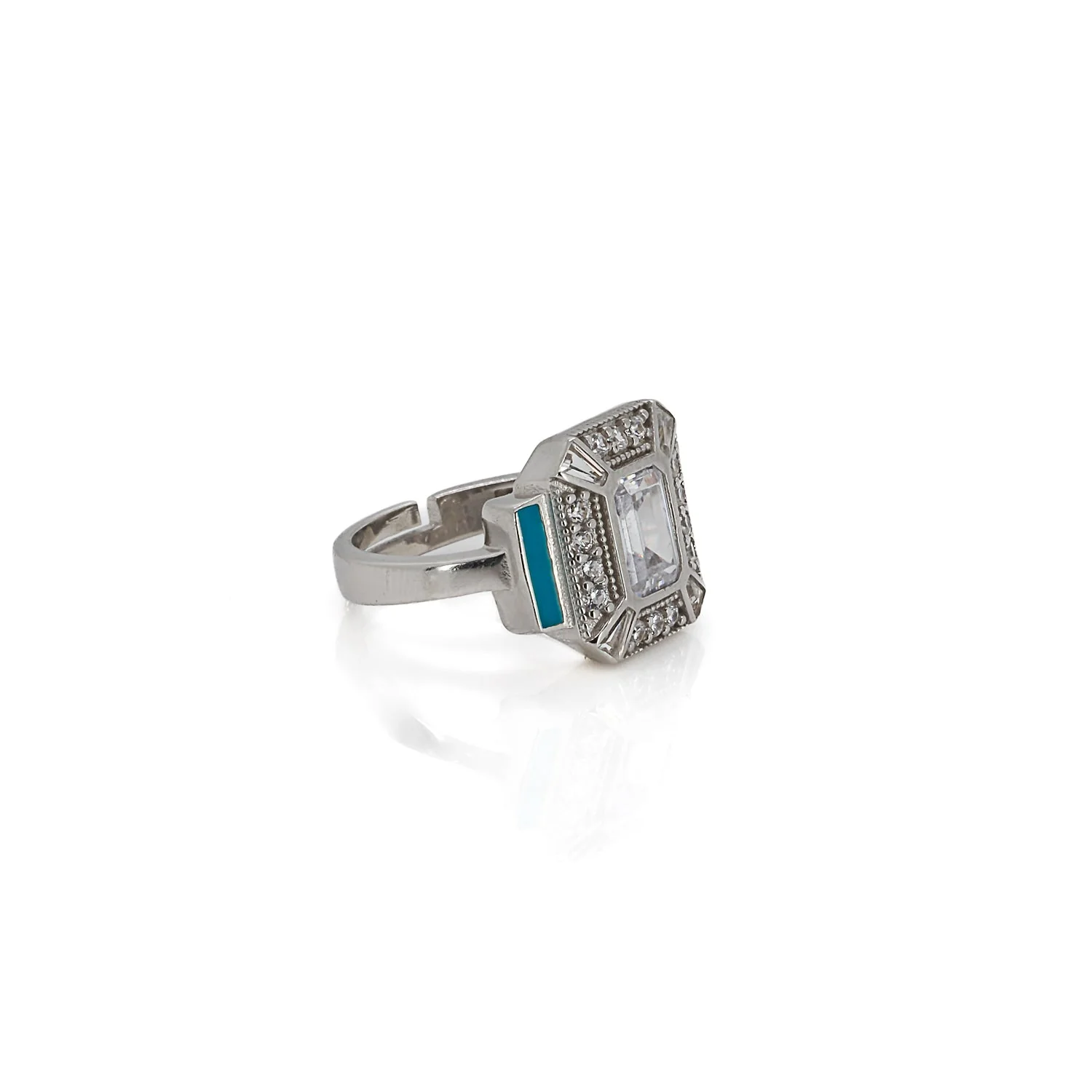Diamond & Turquoise Ring - Image 3