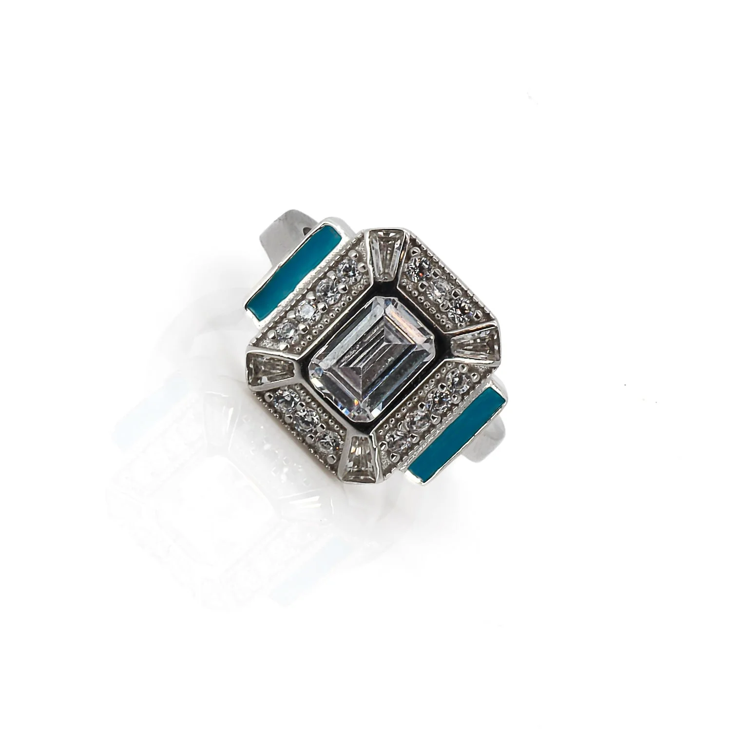 Diamond & Turquoise Ring - Image 5