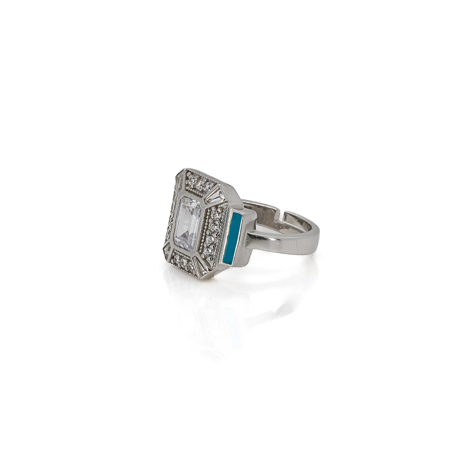 Diamond & Turquoise Ring - Image 7