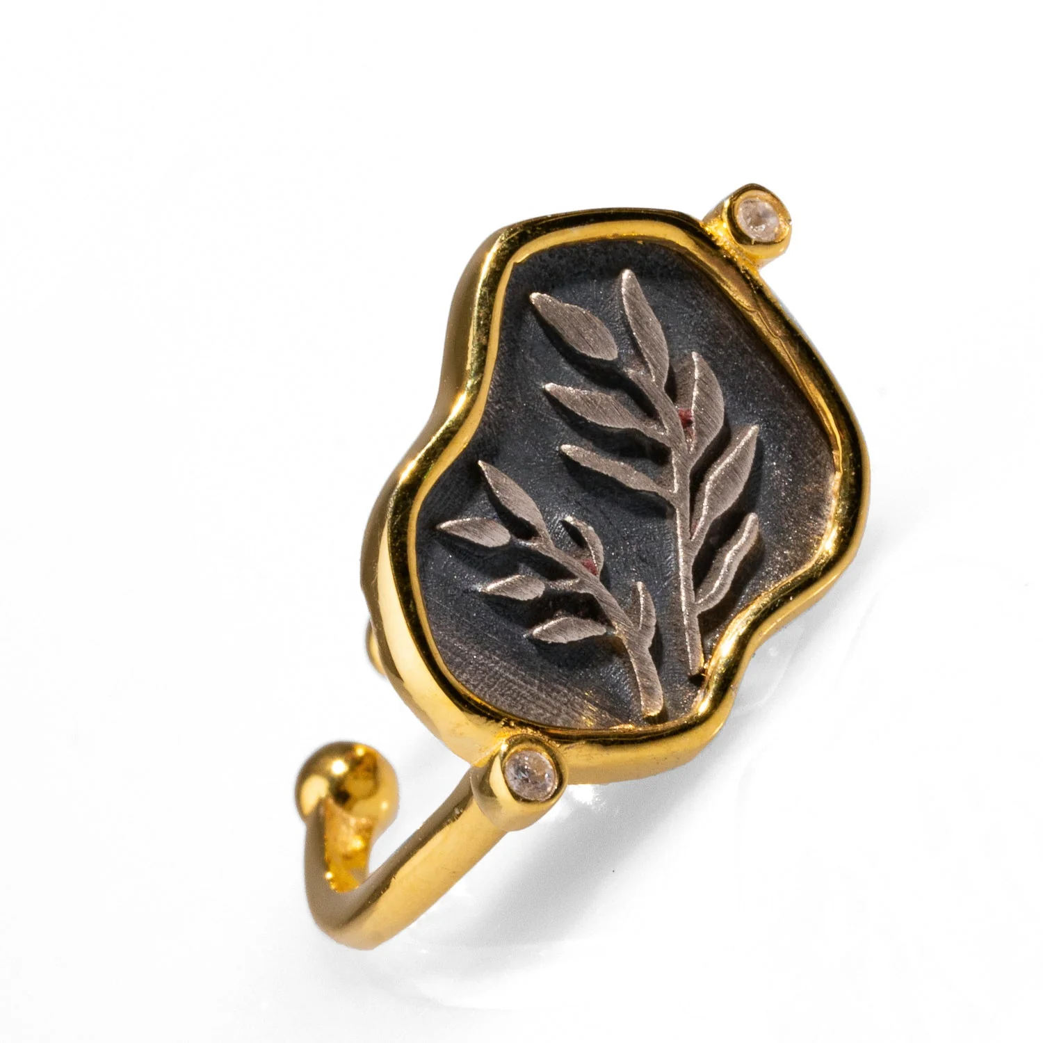 Eternal Peace Olive Branch Ring - Image 3