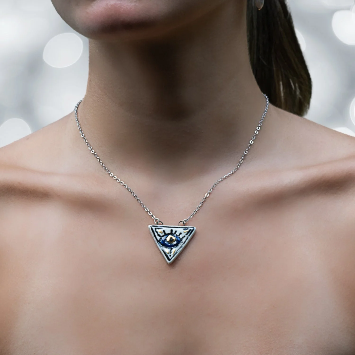 Evil Eye Mantra Necklace - Image 4