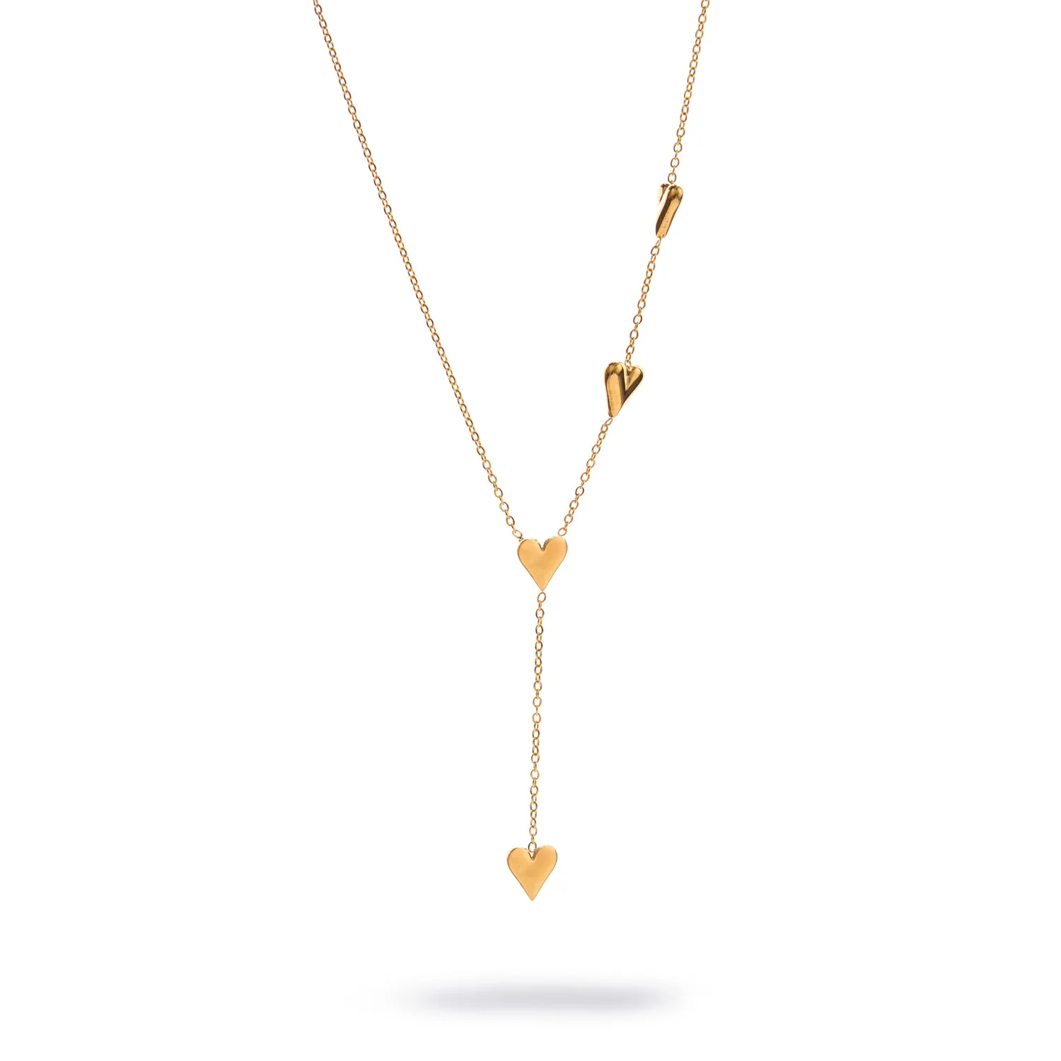 Golden Heart Y Necklace