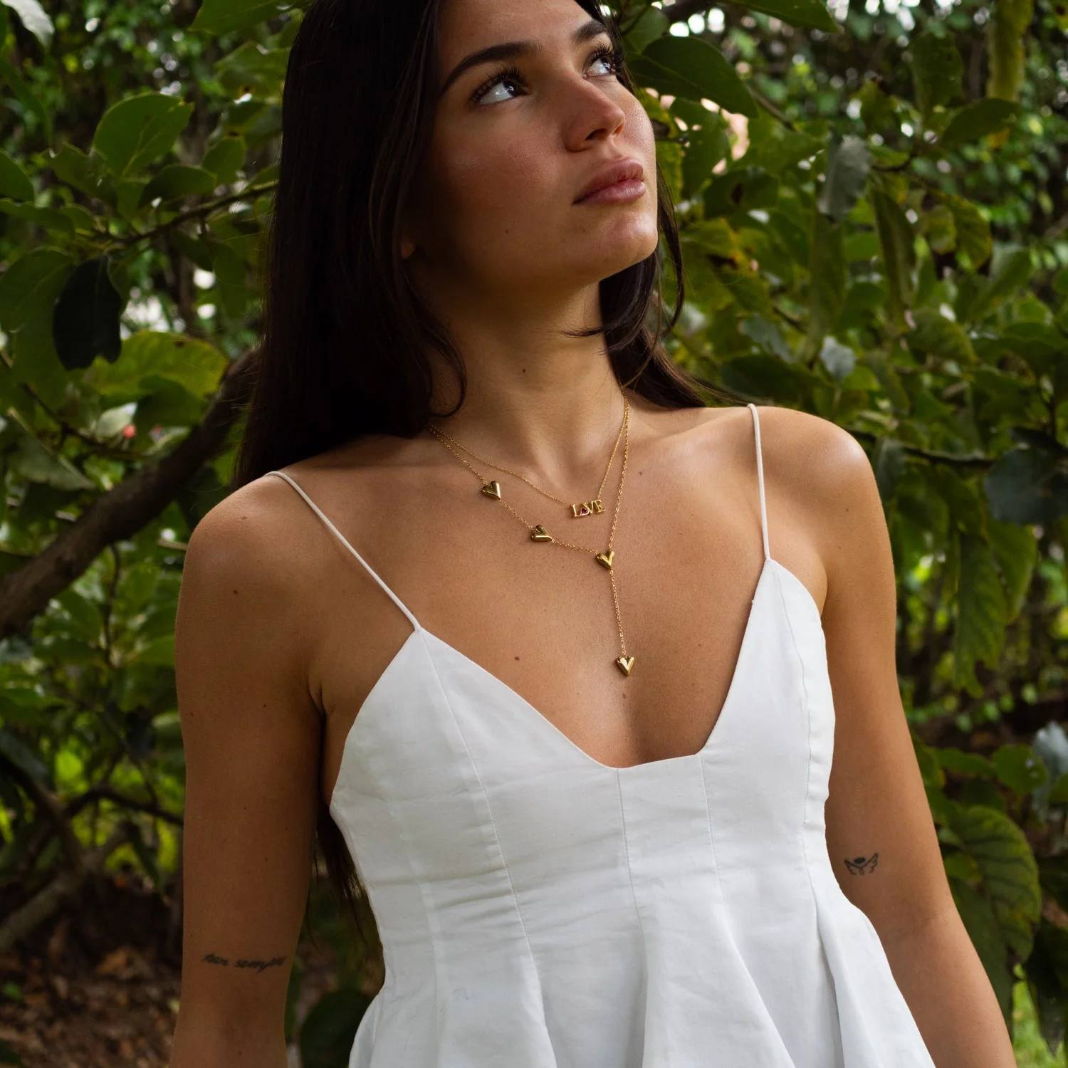Golden Heart Y Necklace - Image 4