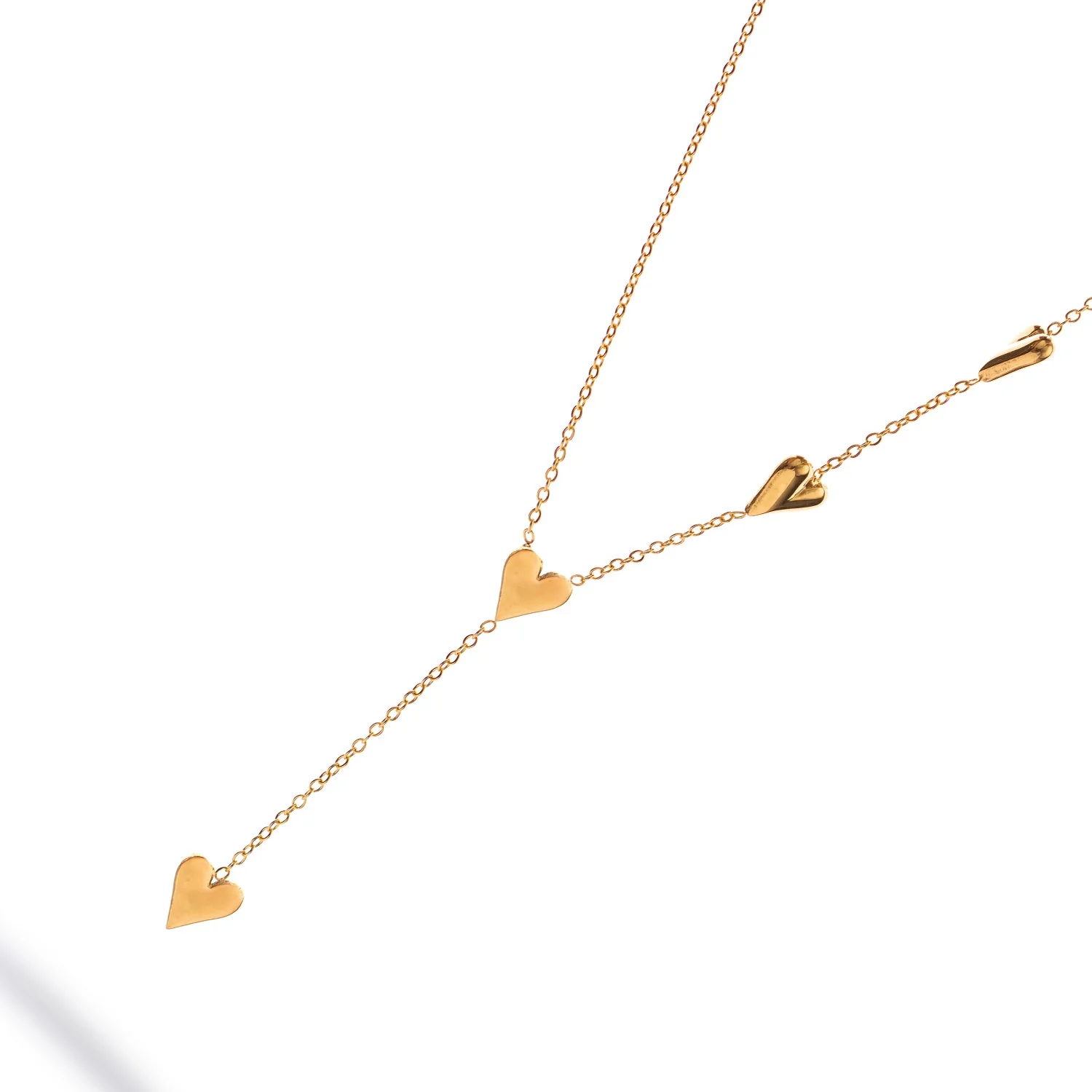 Golden Heart Y Necklace - Image 5