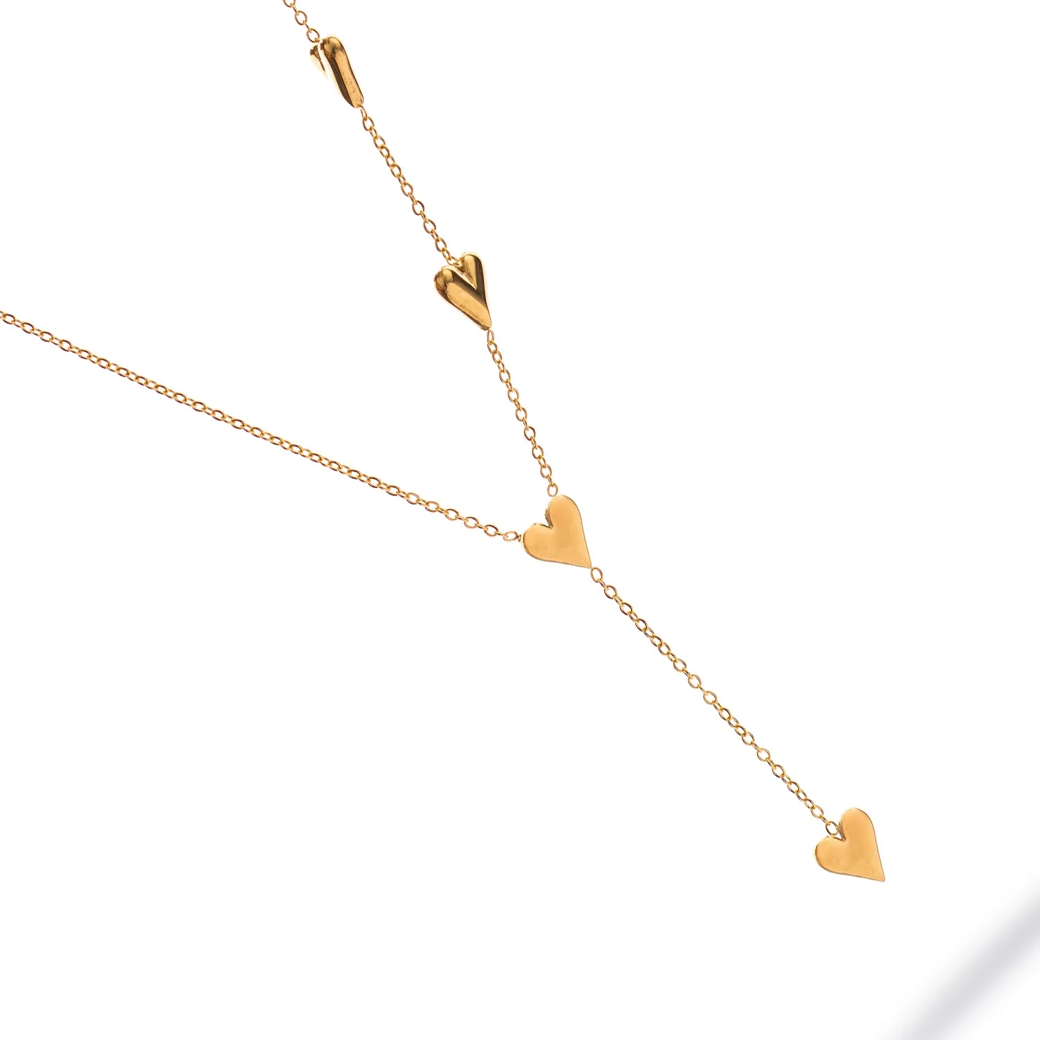Golden Heart Y Necklace - Image 7