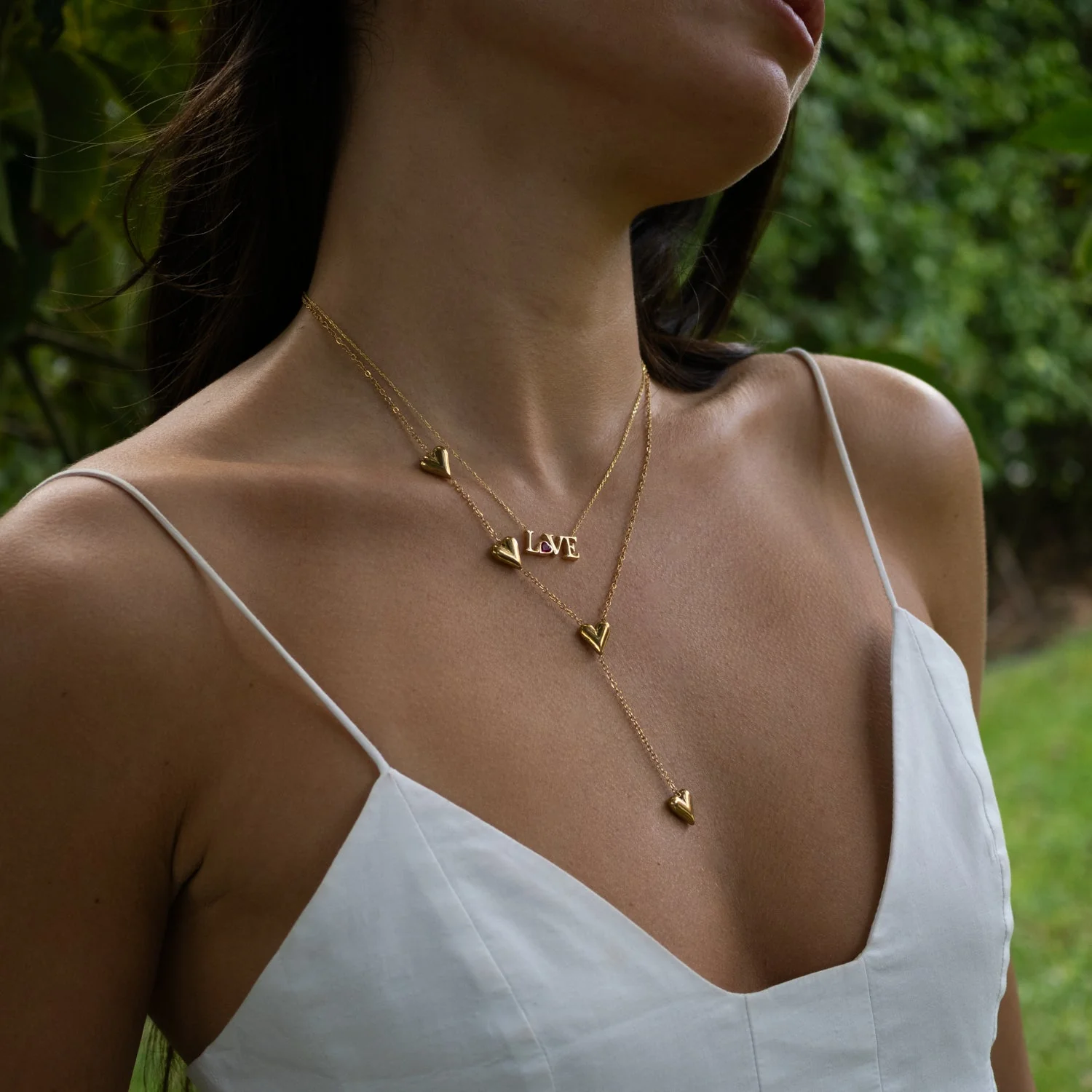 Golden Heart Y Necklace - Image 8