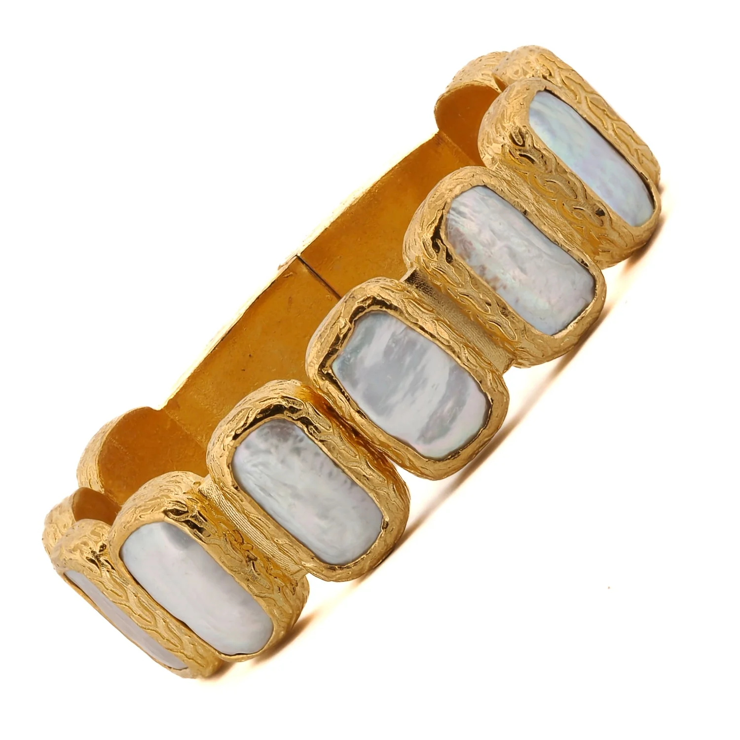Golden Pearl Bangle Bracelet - Image 6