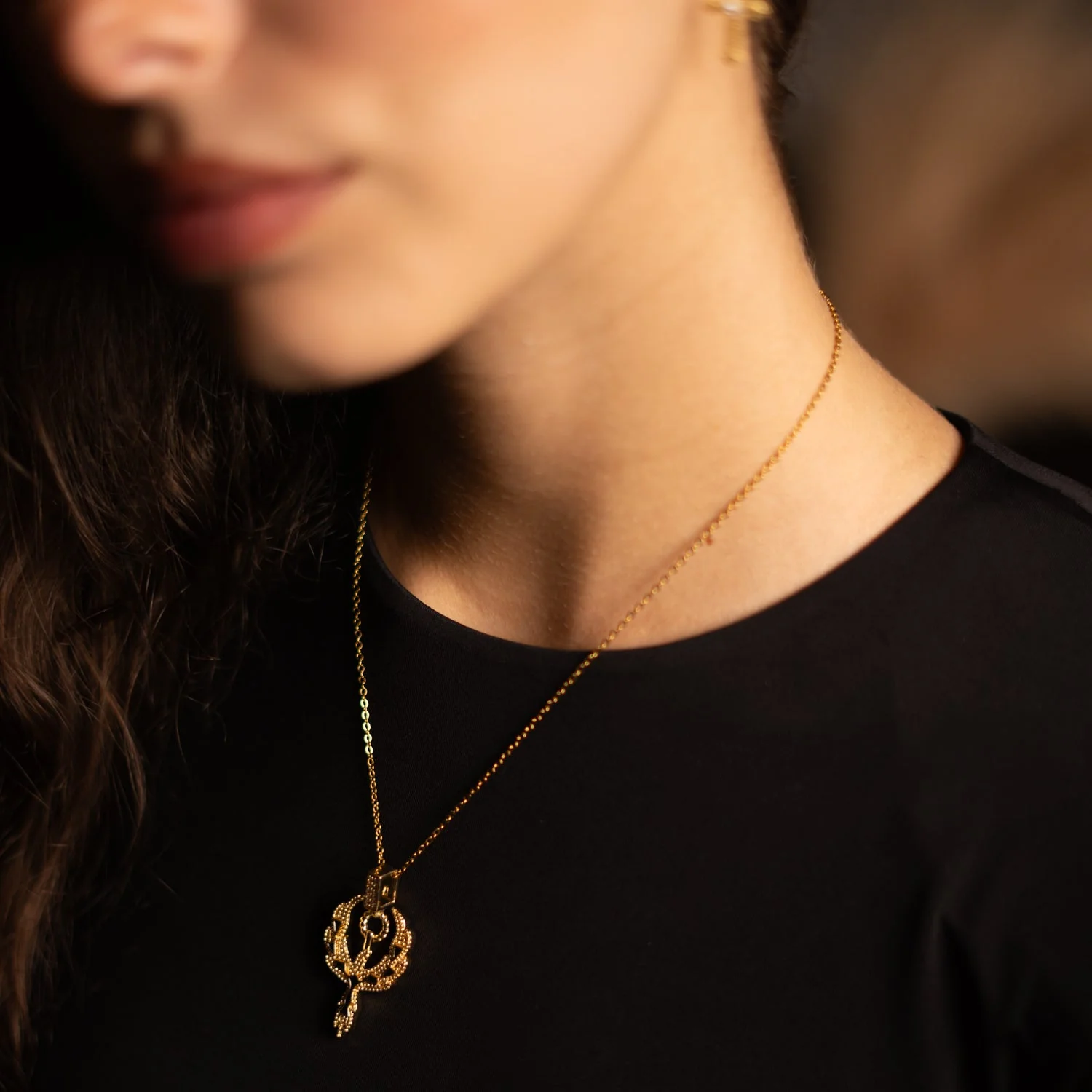 Golden Phoenix Rising Guardian Necklace - Image 4