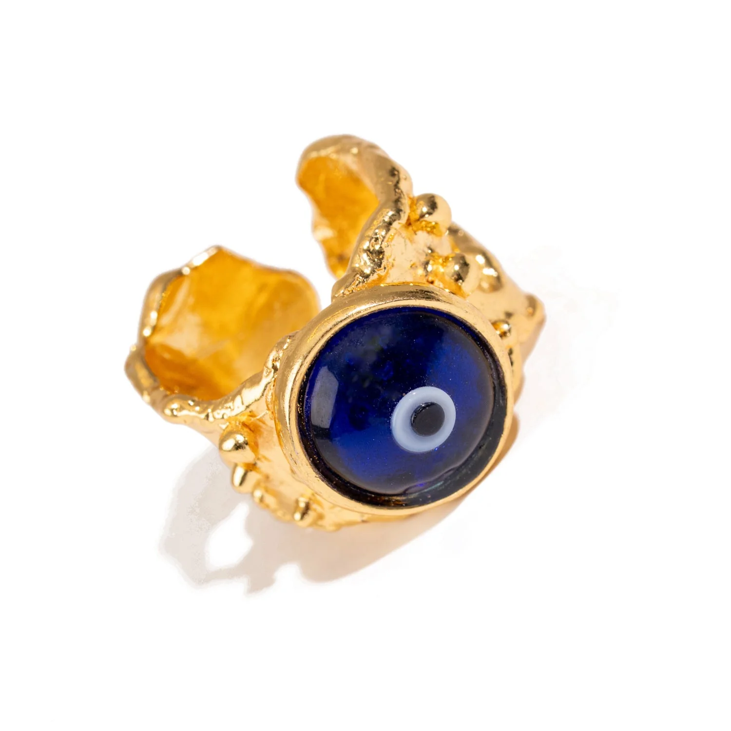 Guardian Evil Eye Adjustable Gold Ring - Image 3
