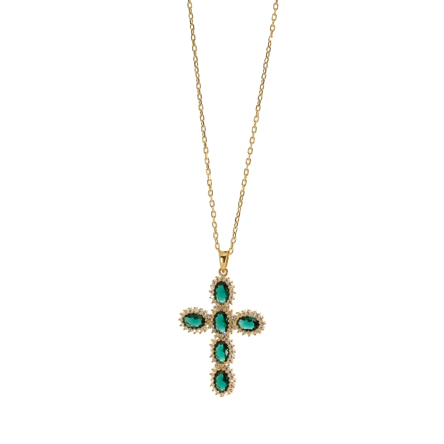 Jade Cross Necklace - Image 3