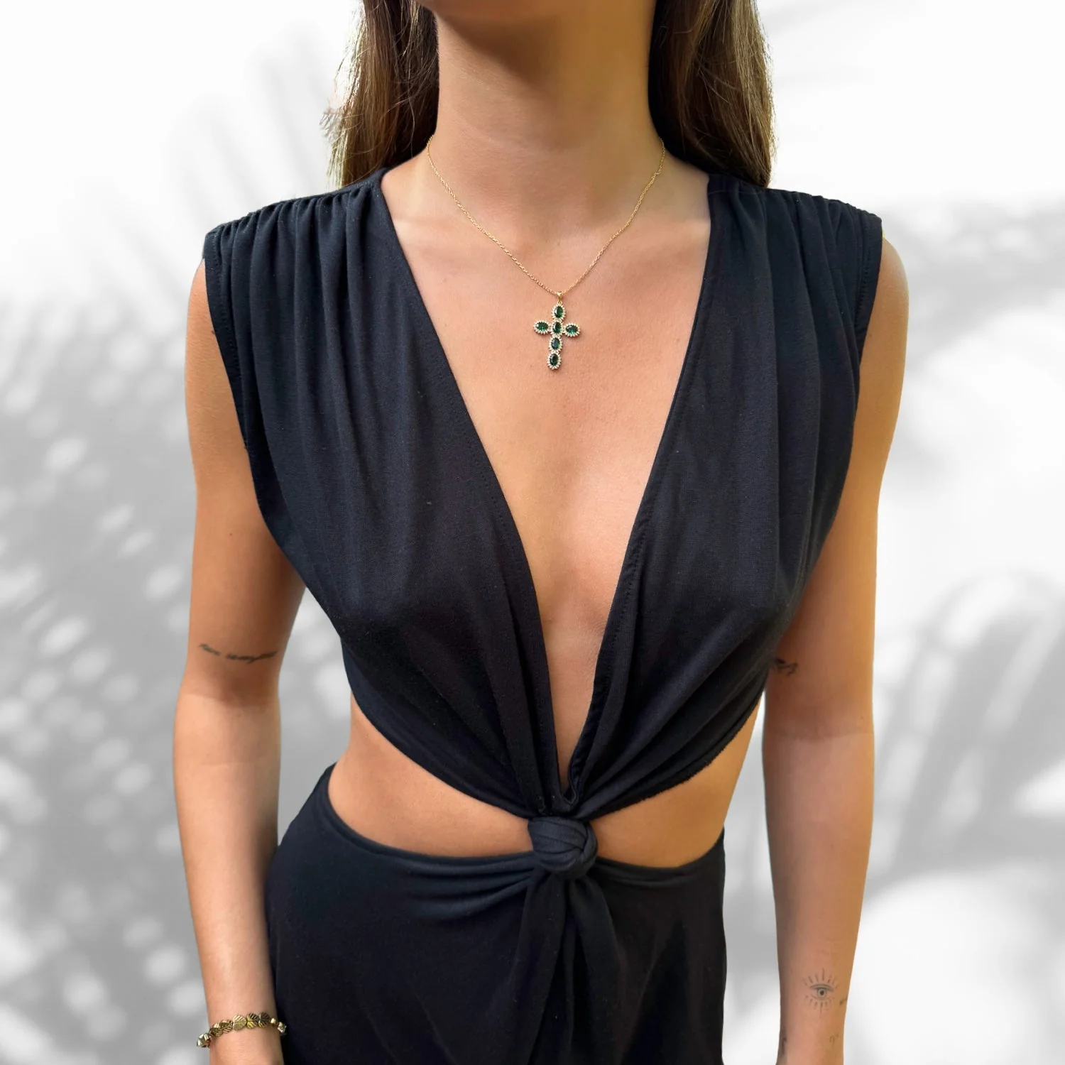 Jade Cross Necklace - Image 4