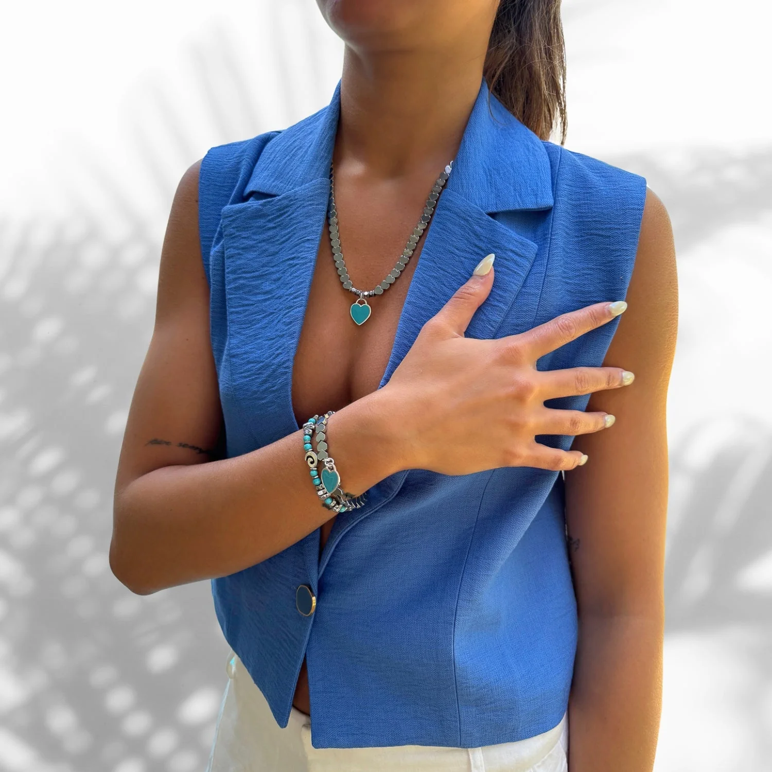 Love Turquoise & Hematite Bracelets - Image 4
