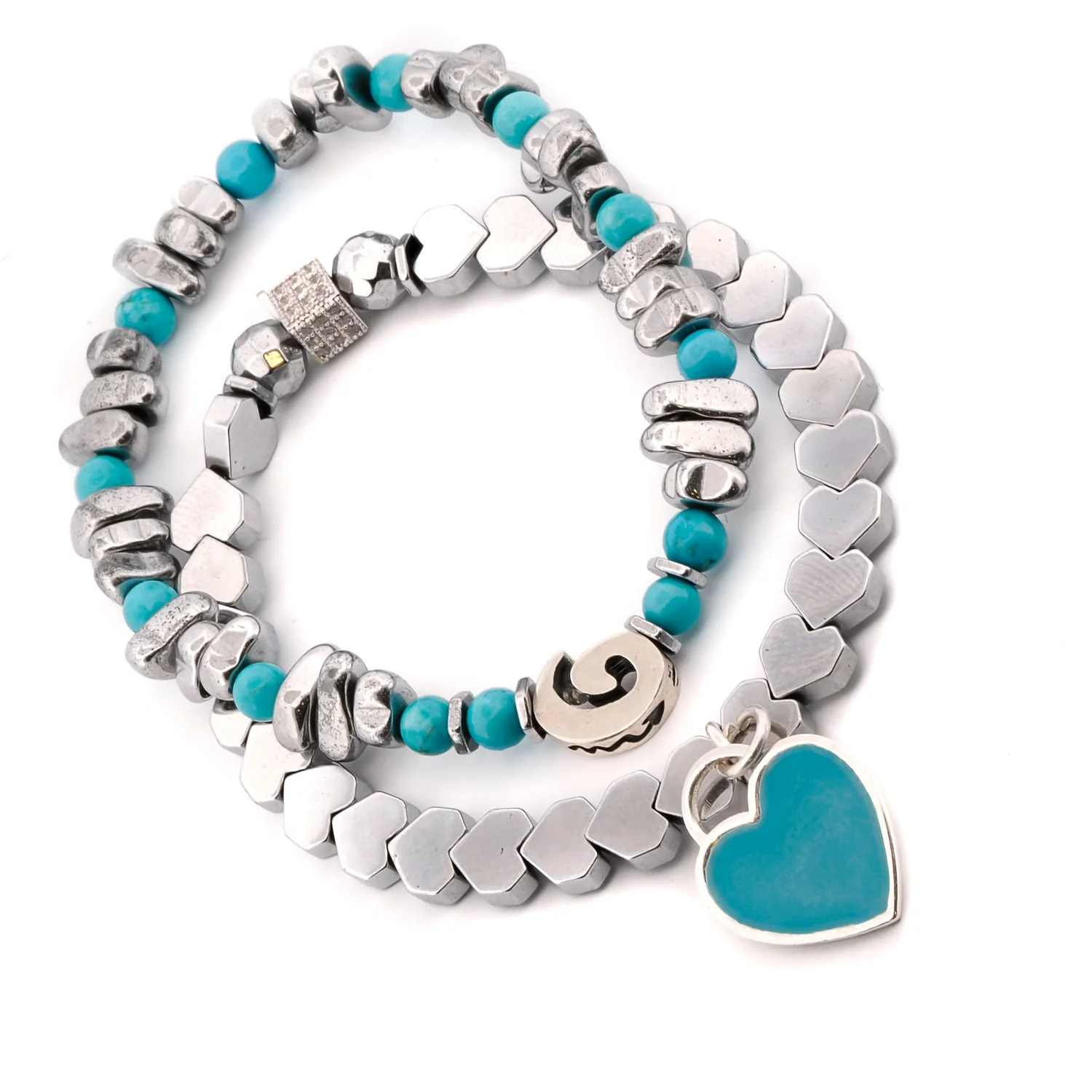 Love Turquoise & Hematite Bracelets - Image 5