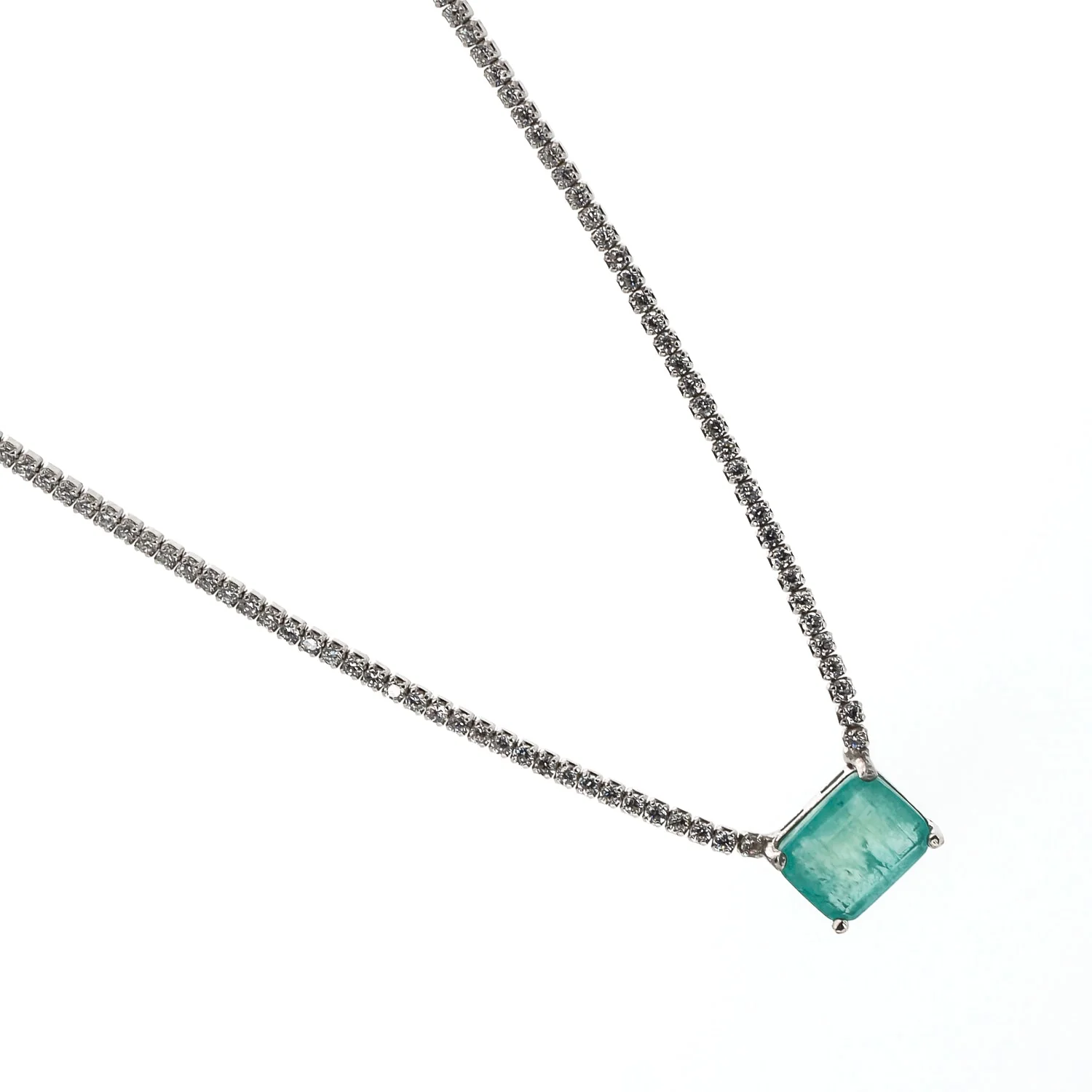 Paraiba & Diamond Necklace - Image 7