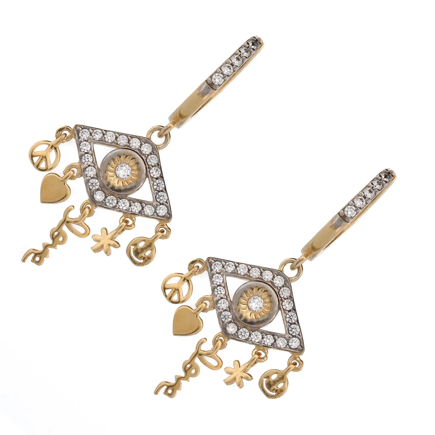 Peace & Love Eye Earrings - Image 3