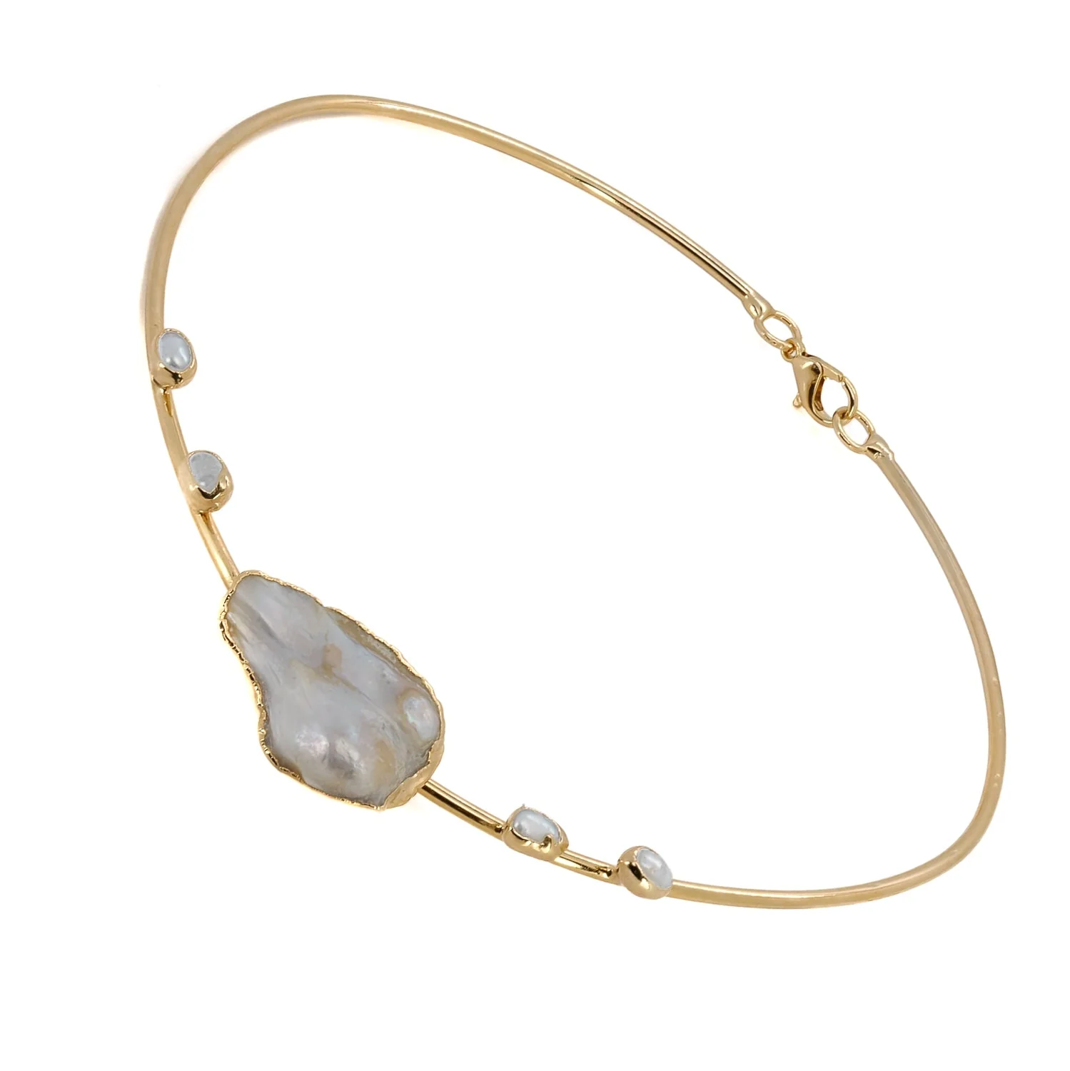 Pearl & Gold Choker Necklace - Image 3