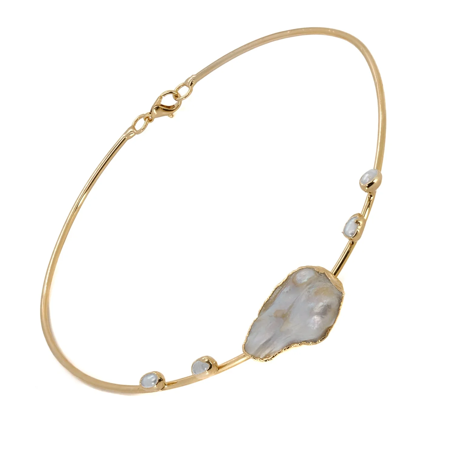 Pearl & Gold Choker Necklace - Image 7