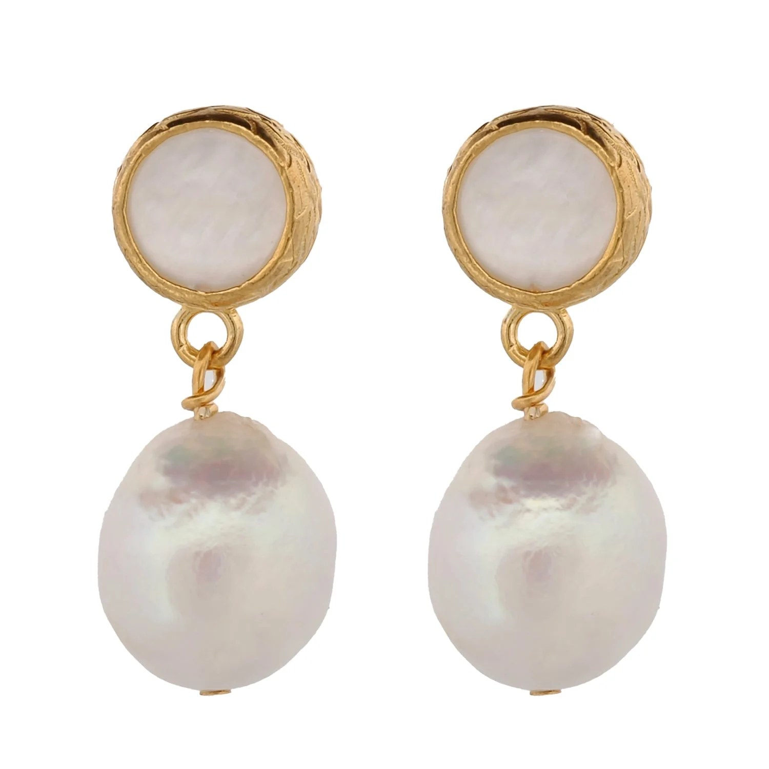 Pearl & Gold Earrings - Image 3