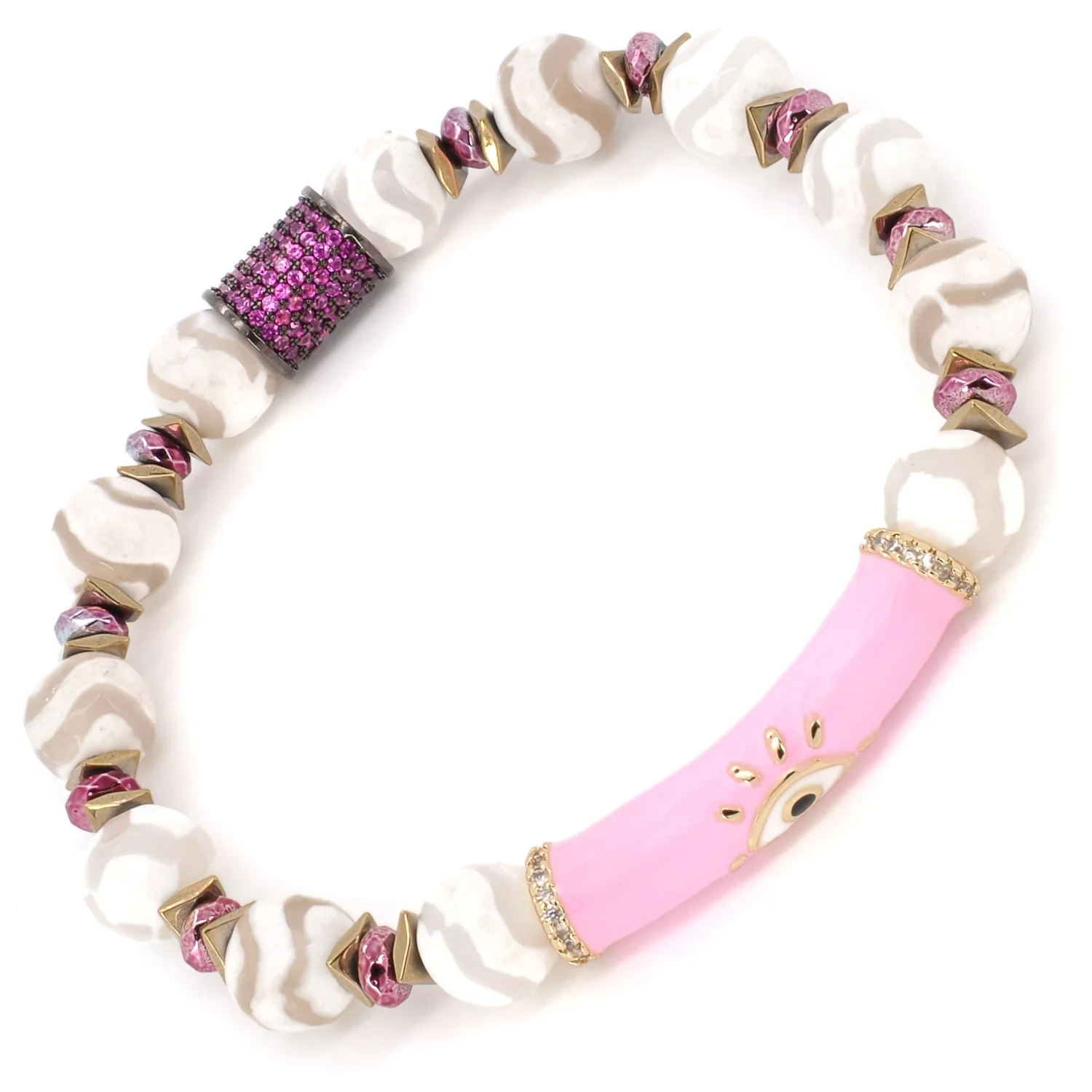 Pink Evil Eye Bracelet - Image 4