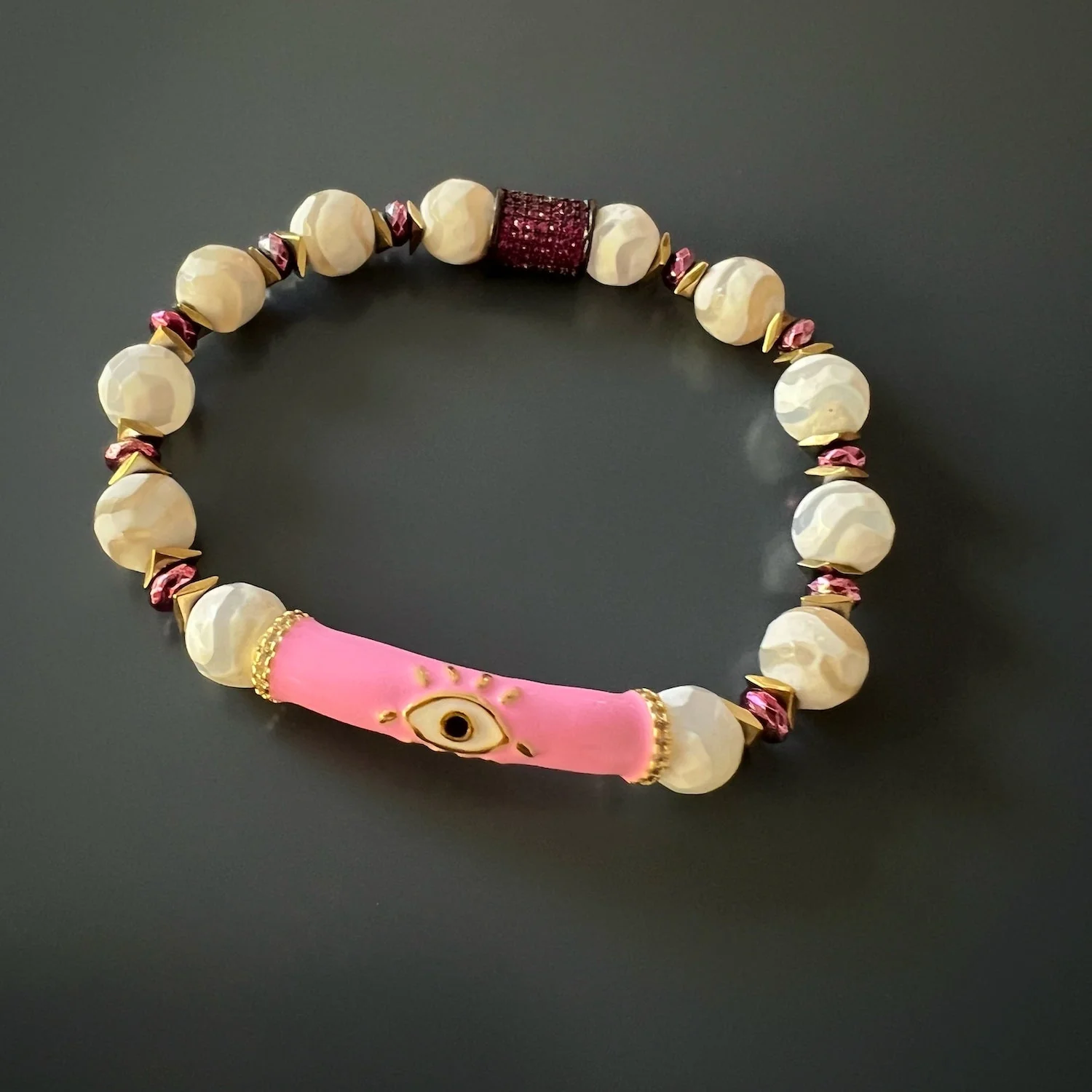 Pink Evil Eye Bracelet - Image 5
