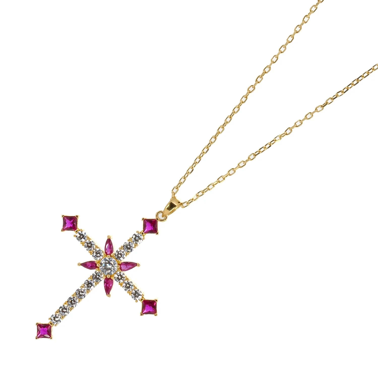 Ruby Cross Necklace - Image 5