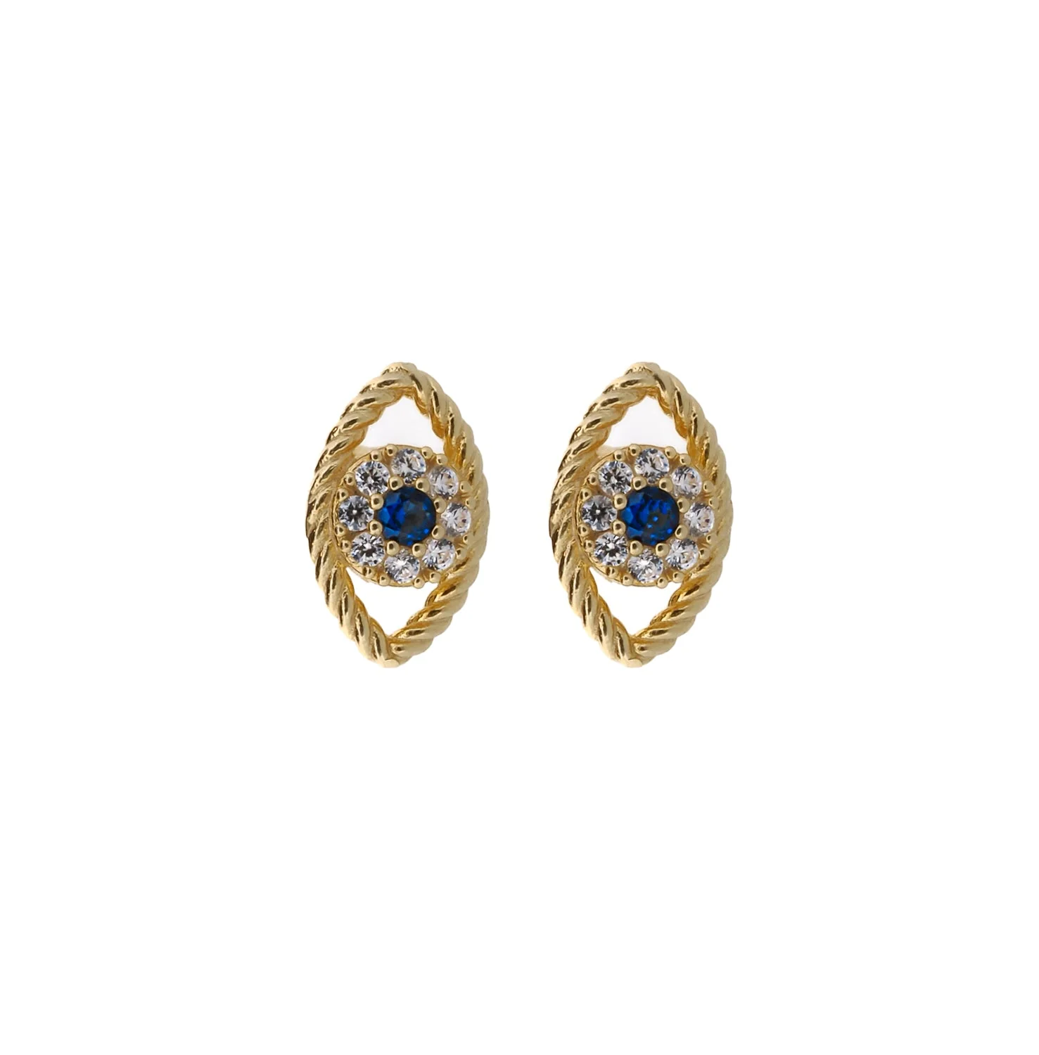 Sapphire Evil Eye Earrings - Image 3