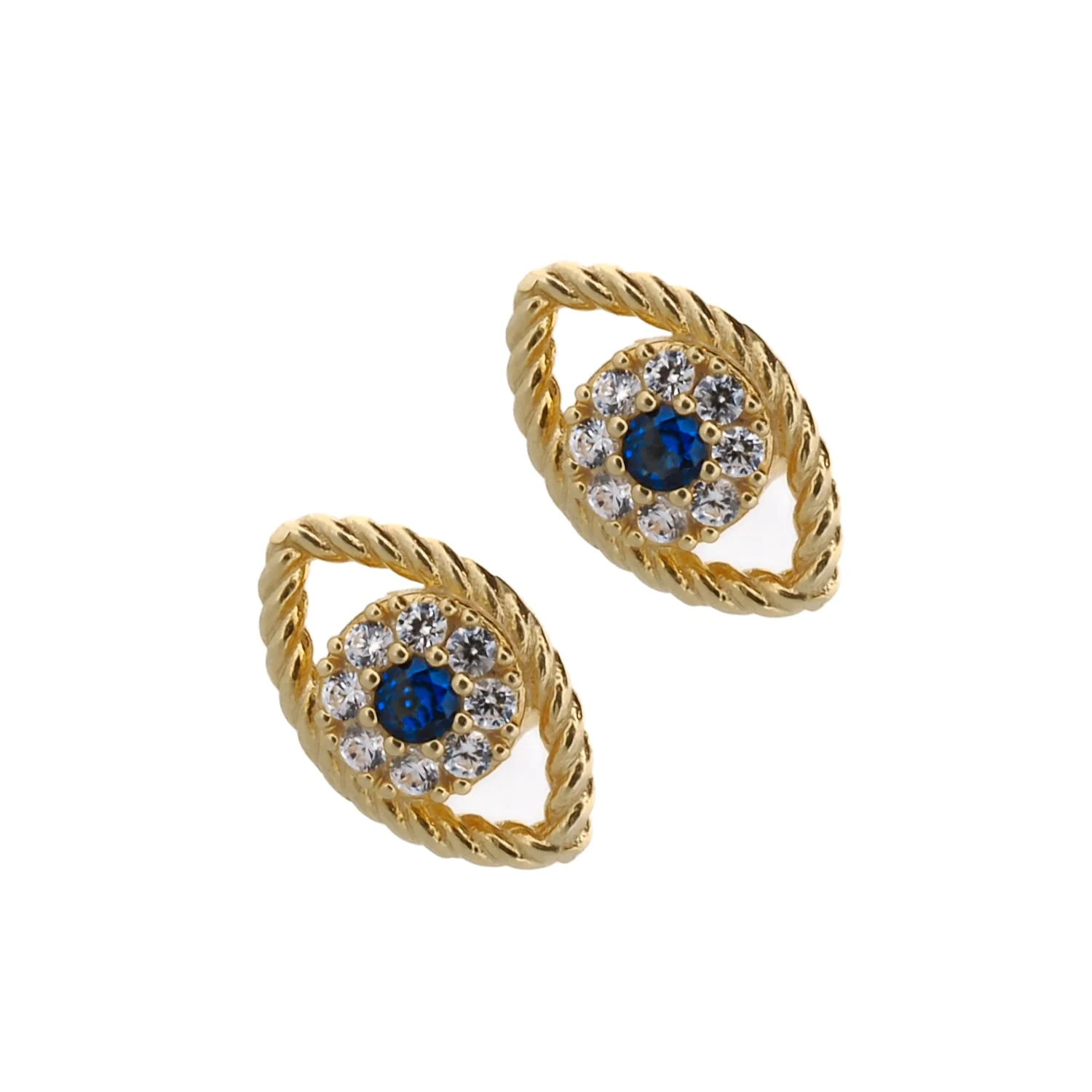 Sapphire Evil Eye Earrings - Image 5