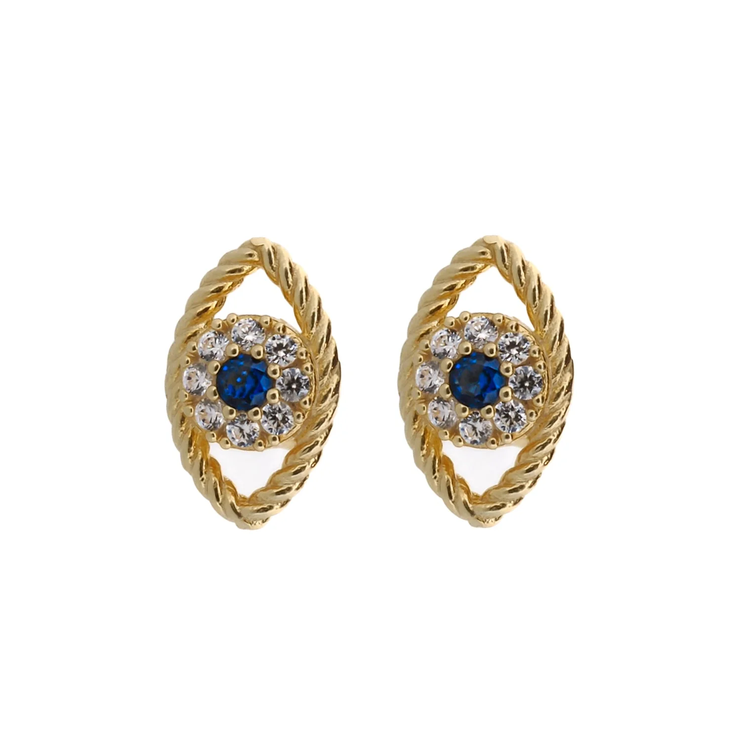 Sapphire Evil Eye Earrings - Image 7