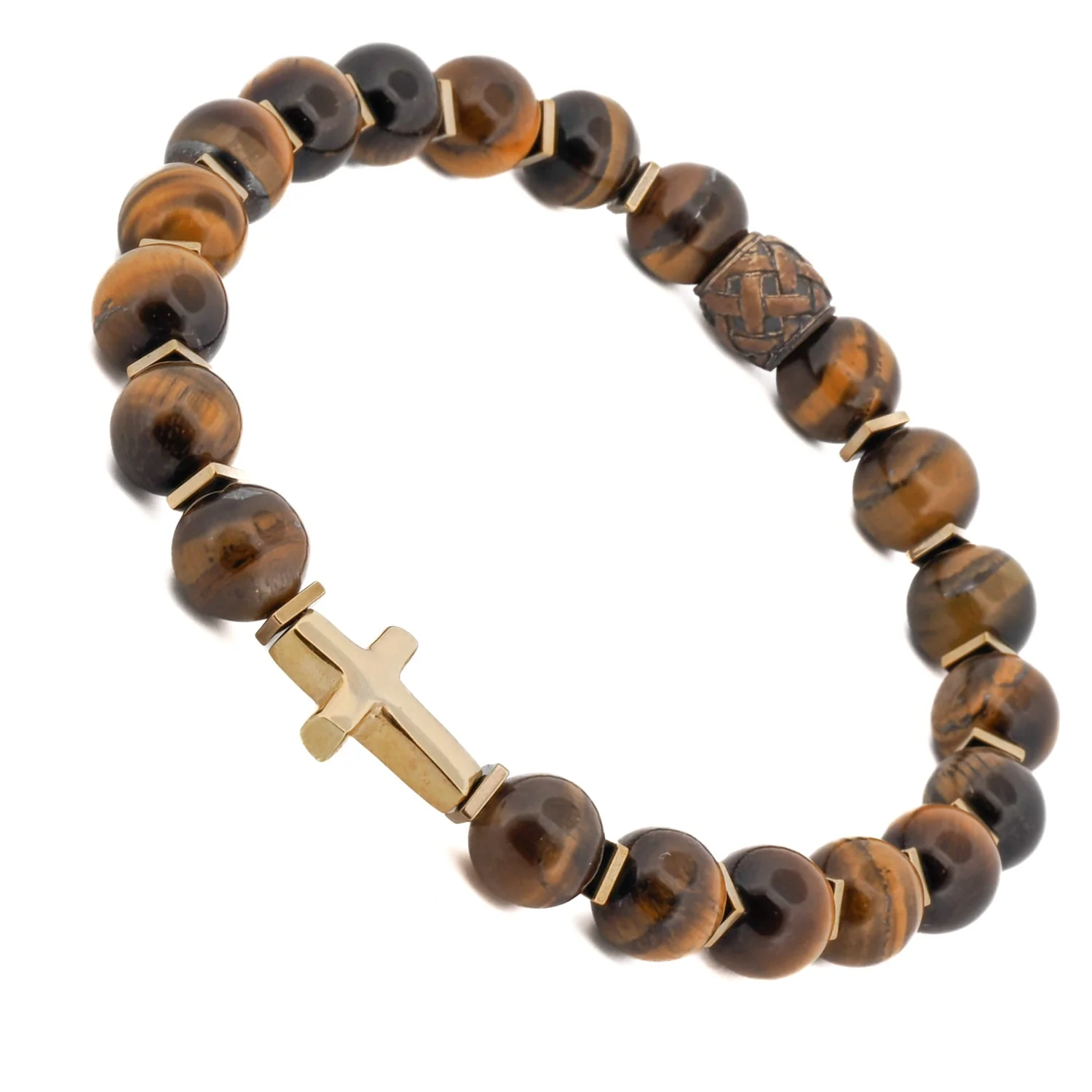Tiger's Eye Cross Bracelet - Image 3