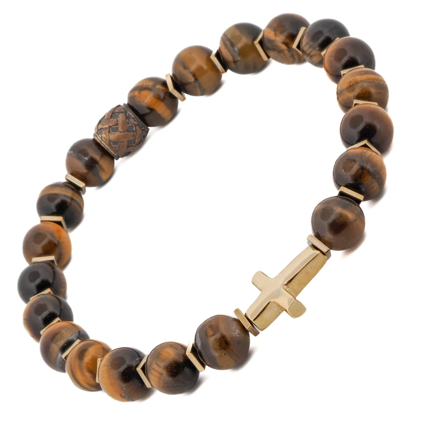Tiger's Eye Cross Bracelet - Image 4