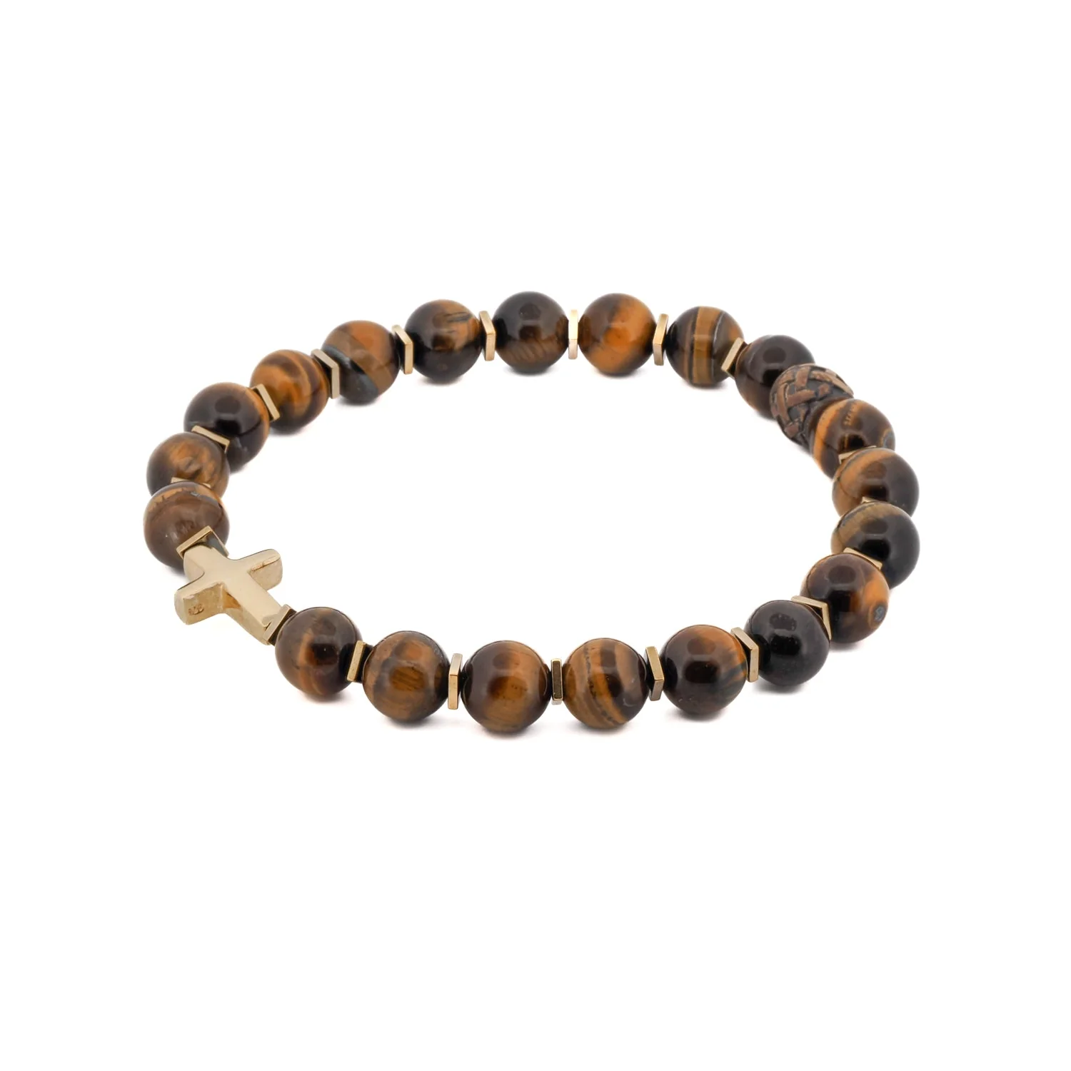 Tiger's Eye Cross Bracelet - Image 5