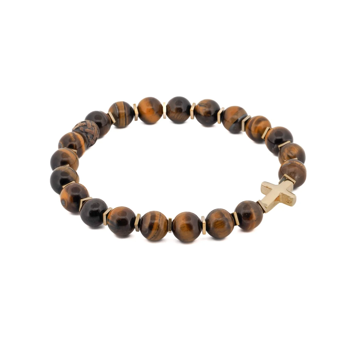 Tiger's Eye Cross Bracelet - Image 6