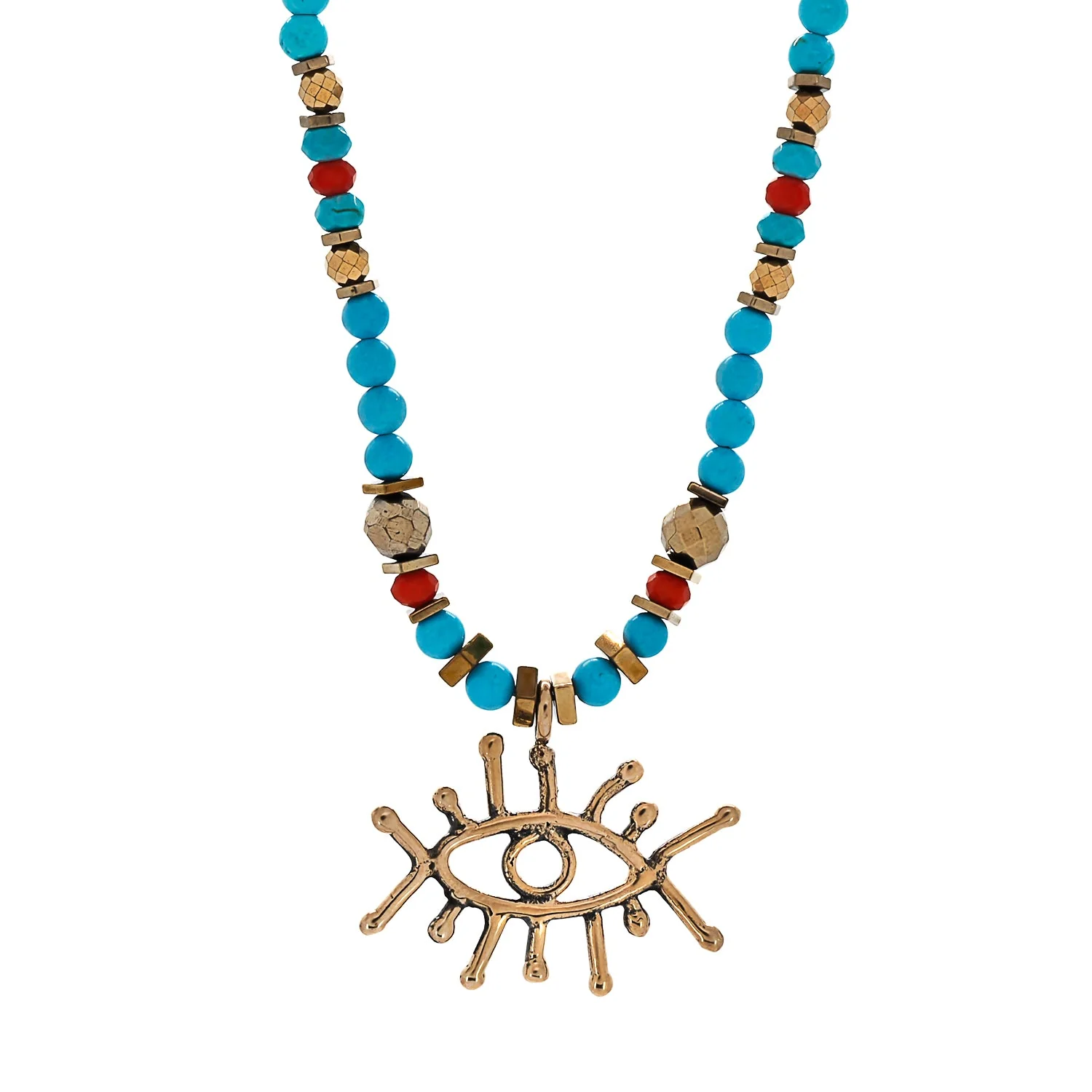 Turquoise Evil Eye Necklace