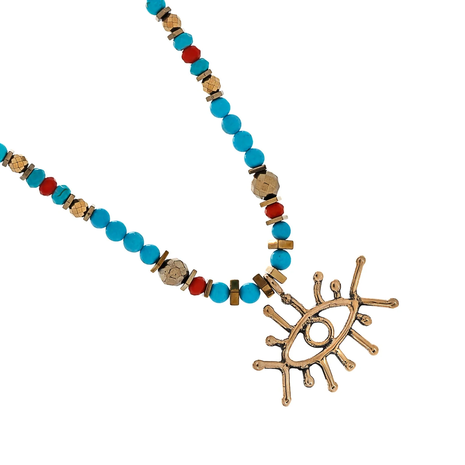 Turquoise Evil Eye Necklace - Image 10