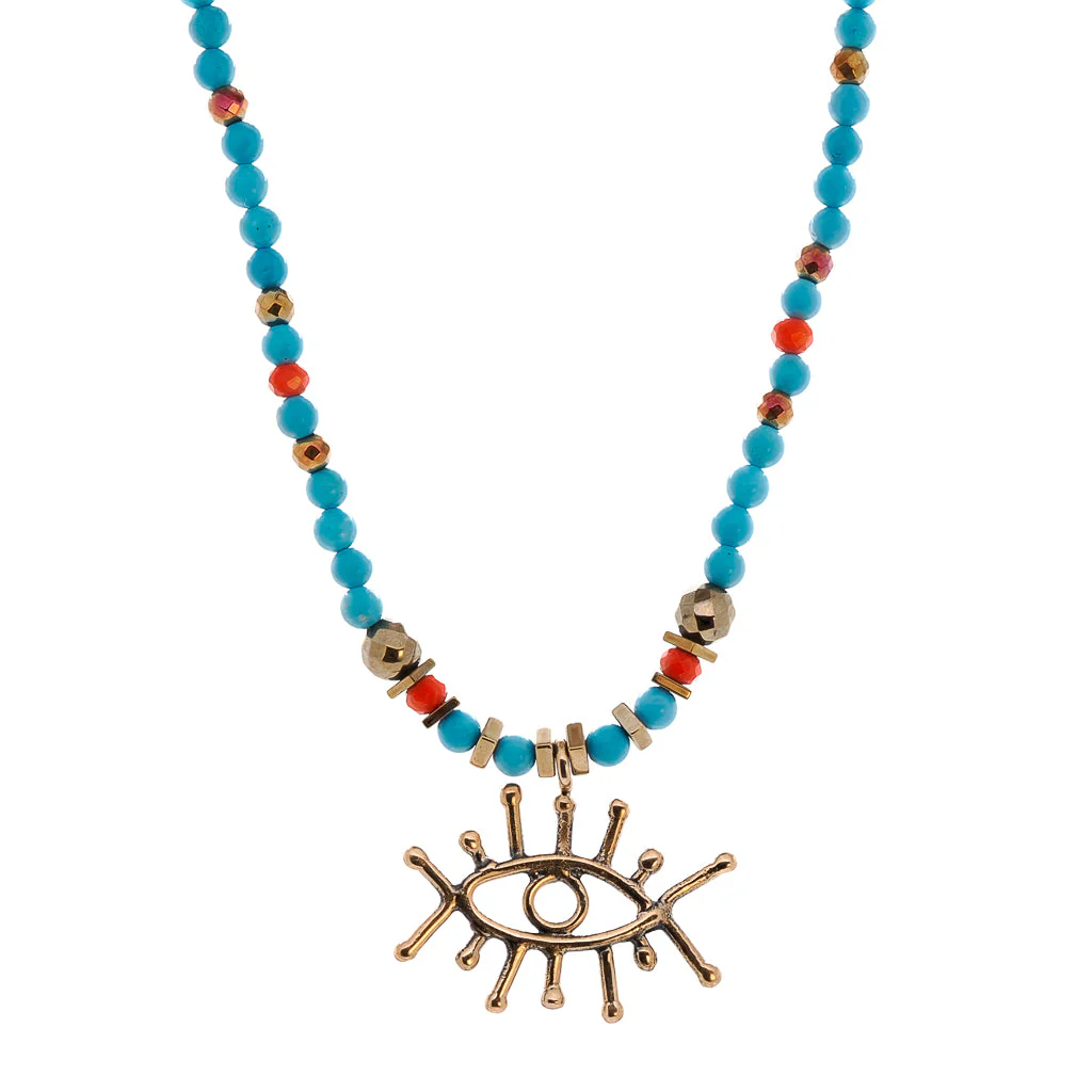 Turquoise Evil Eye Necklace - Image 8