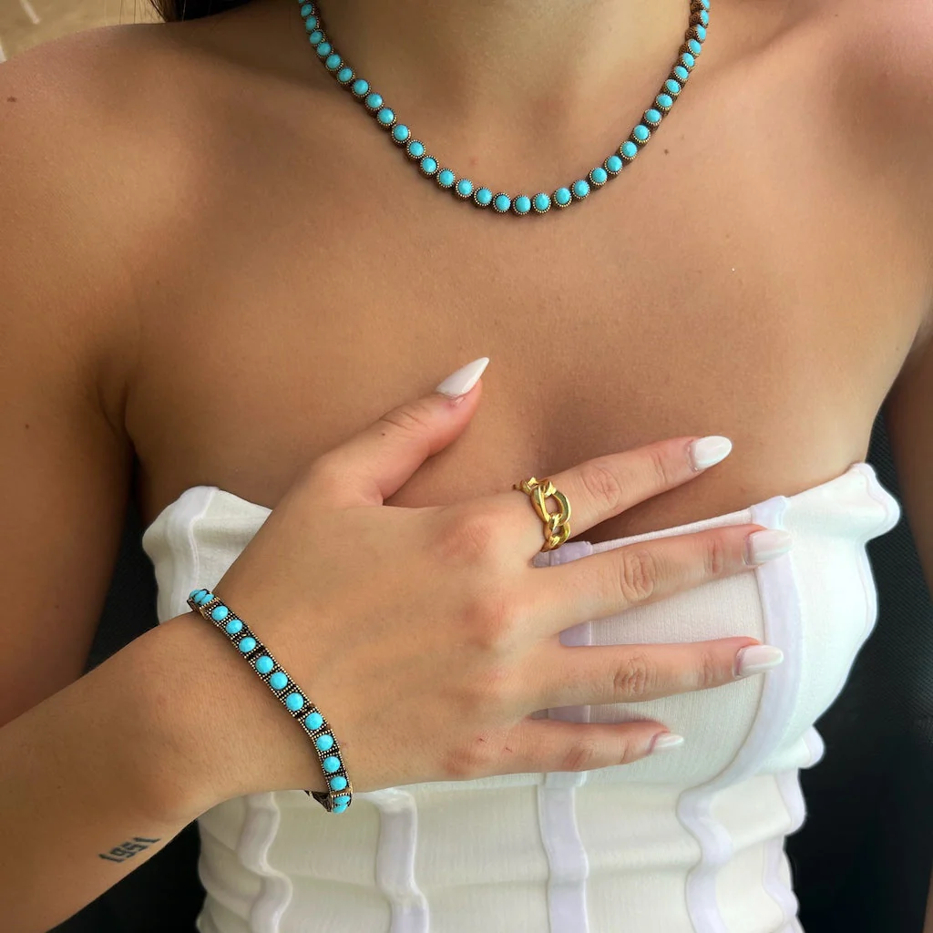 Turquoise Tennis Mystic Necklace - Image 2