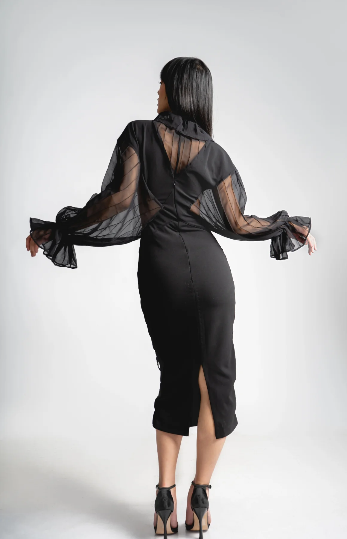 Black Midi Dress - Image 4