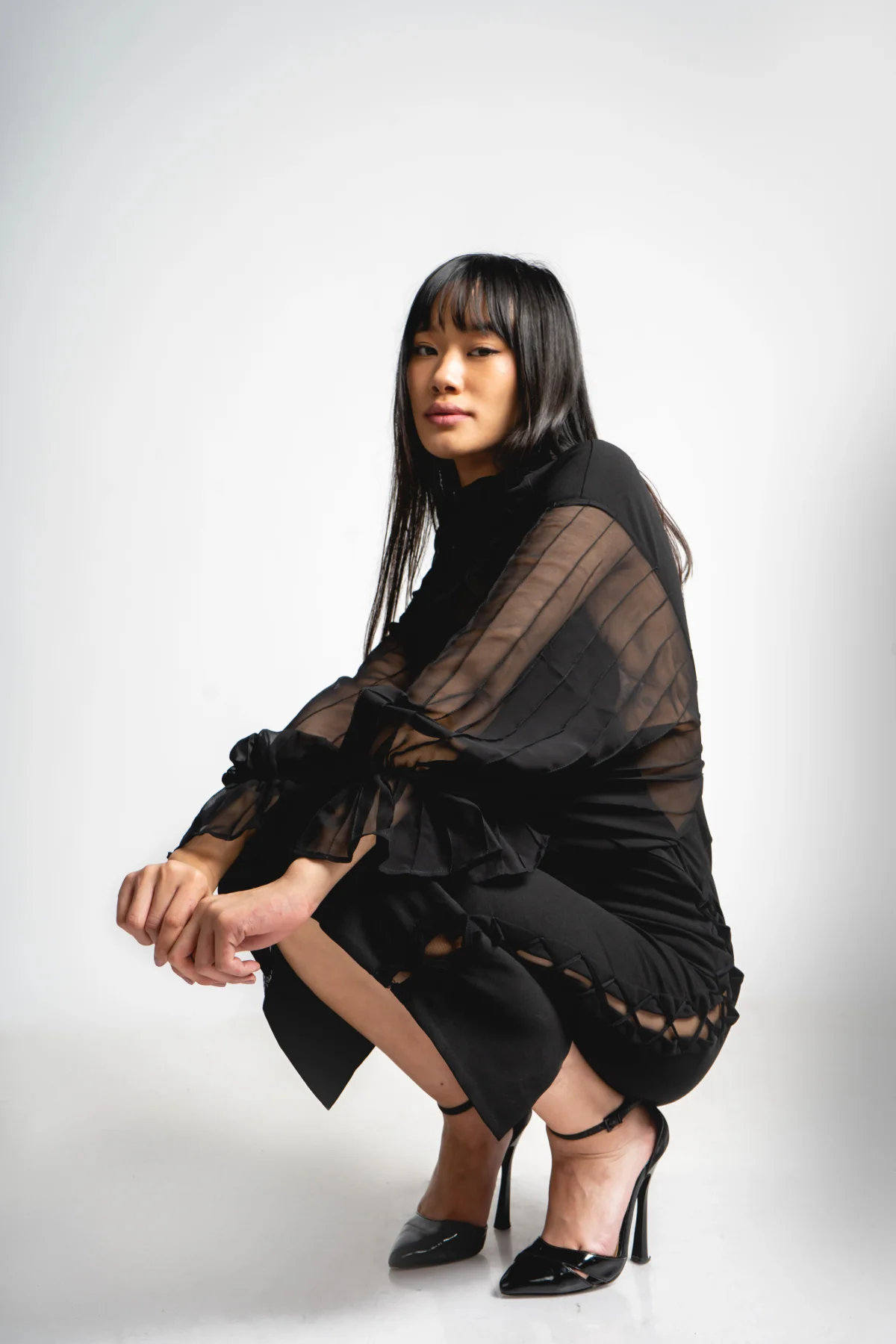 Black Midi Dress - Image 5