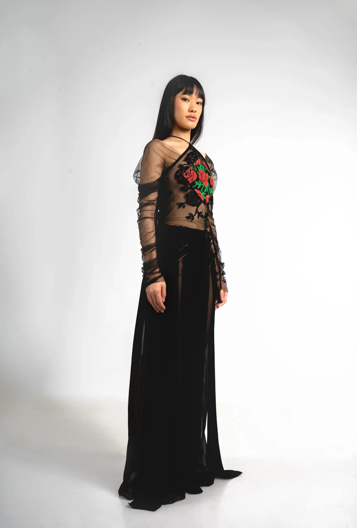 Paneled Flare Trousers - Image 3