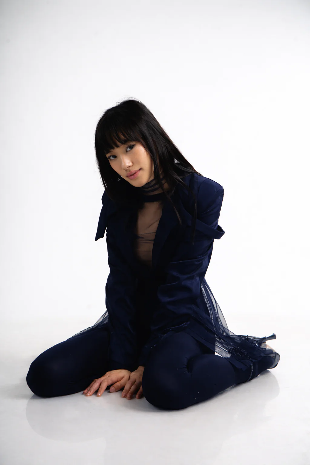 Peplum Style Jacket | Blue - Image 3