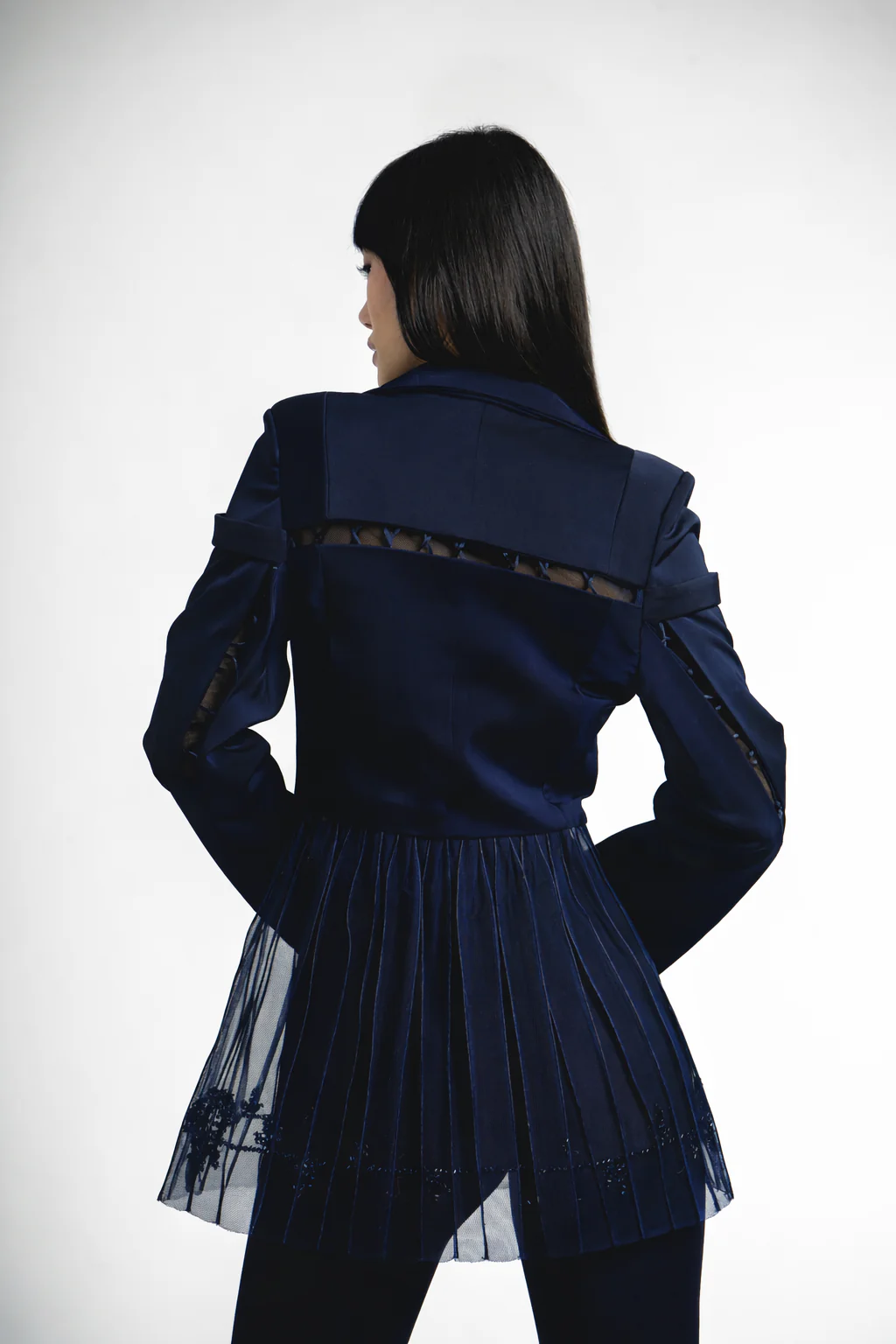 Peplum Style Jacket | Blue - Image 4